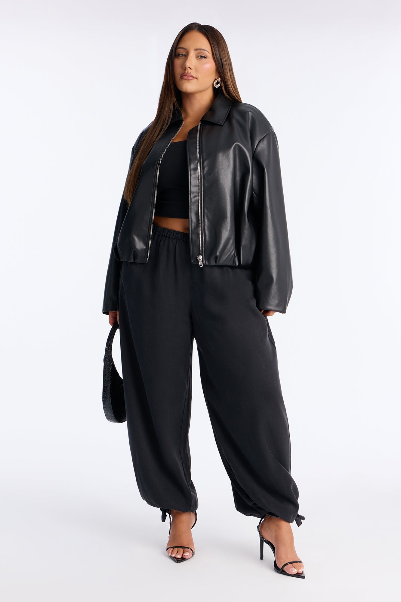 Trixie Washed Lyocell Balloon Jogger Pant 31″ - Black