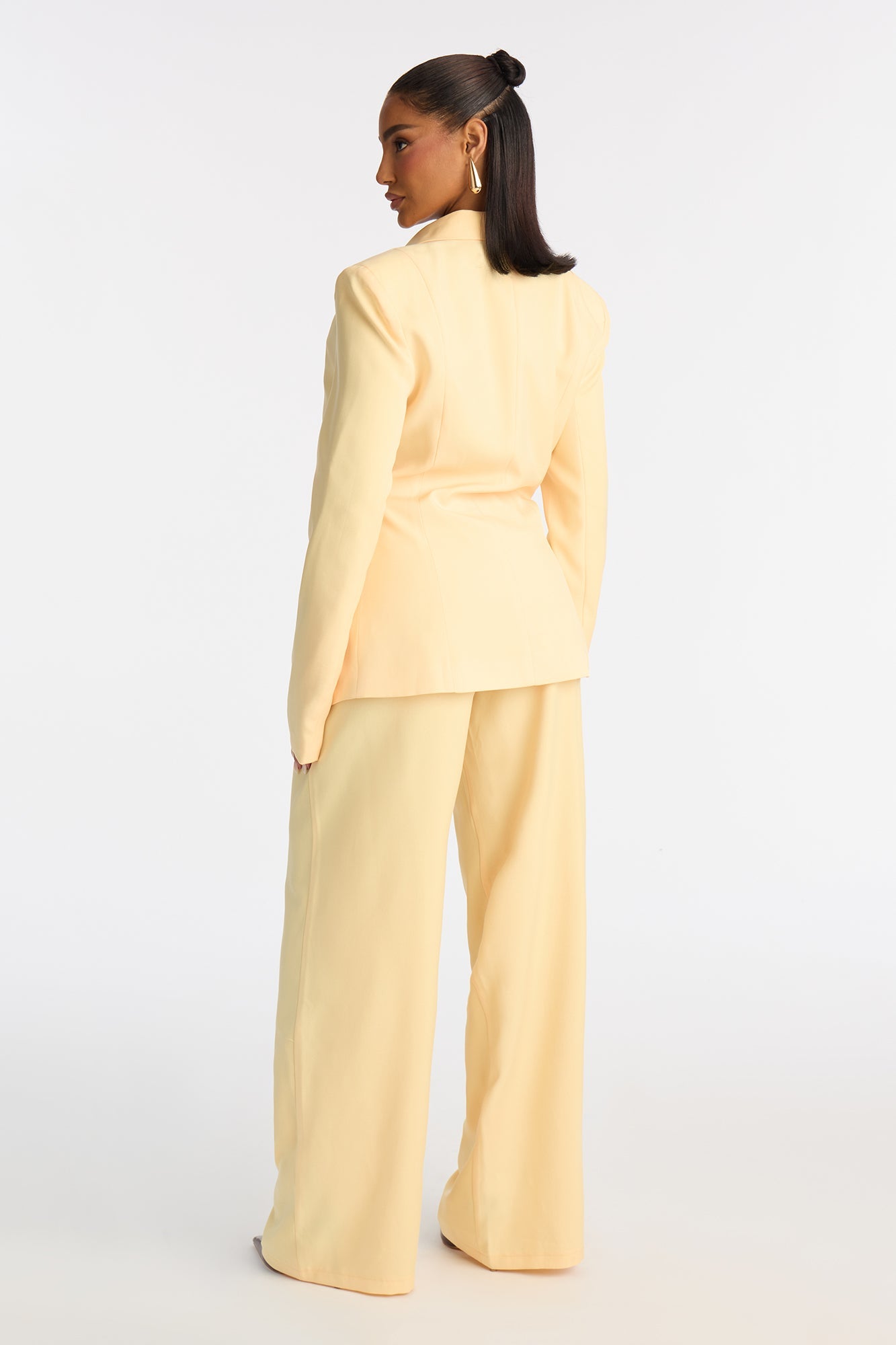 Dusk Till Dawn Wide Leg Trouser Pant 32″ - Butter Yellow