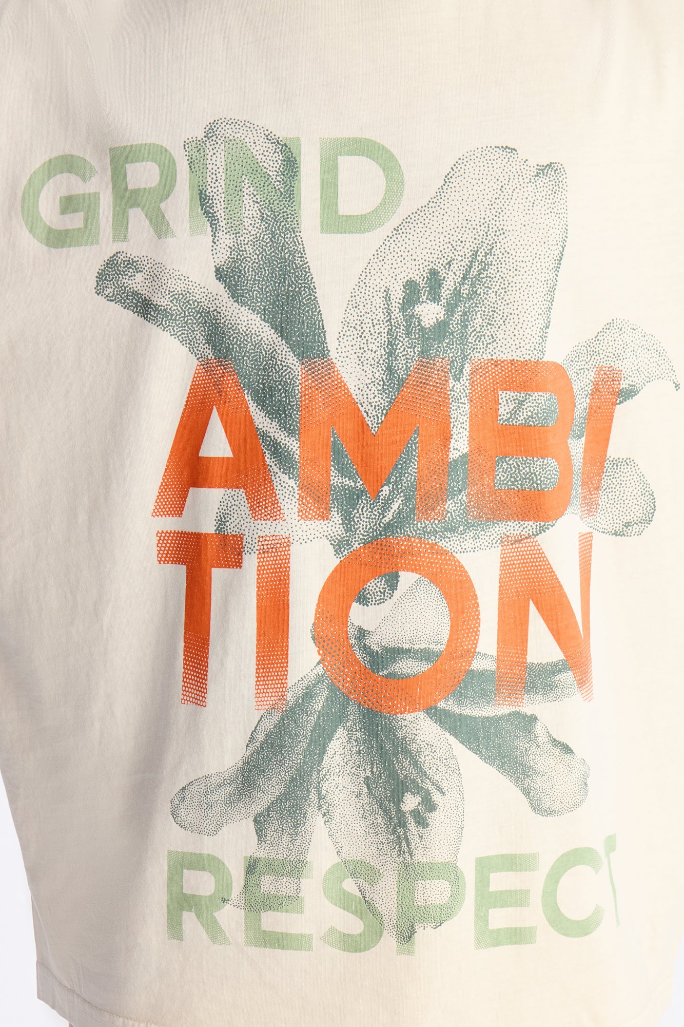 Grind To Respect Oversized Short Sleeve Tee - Cream