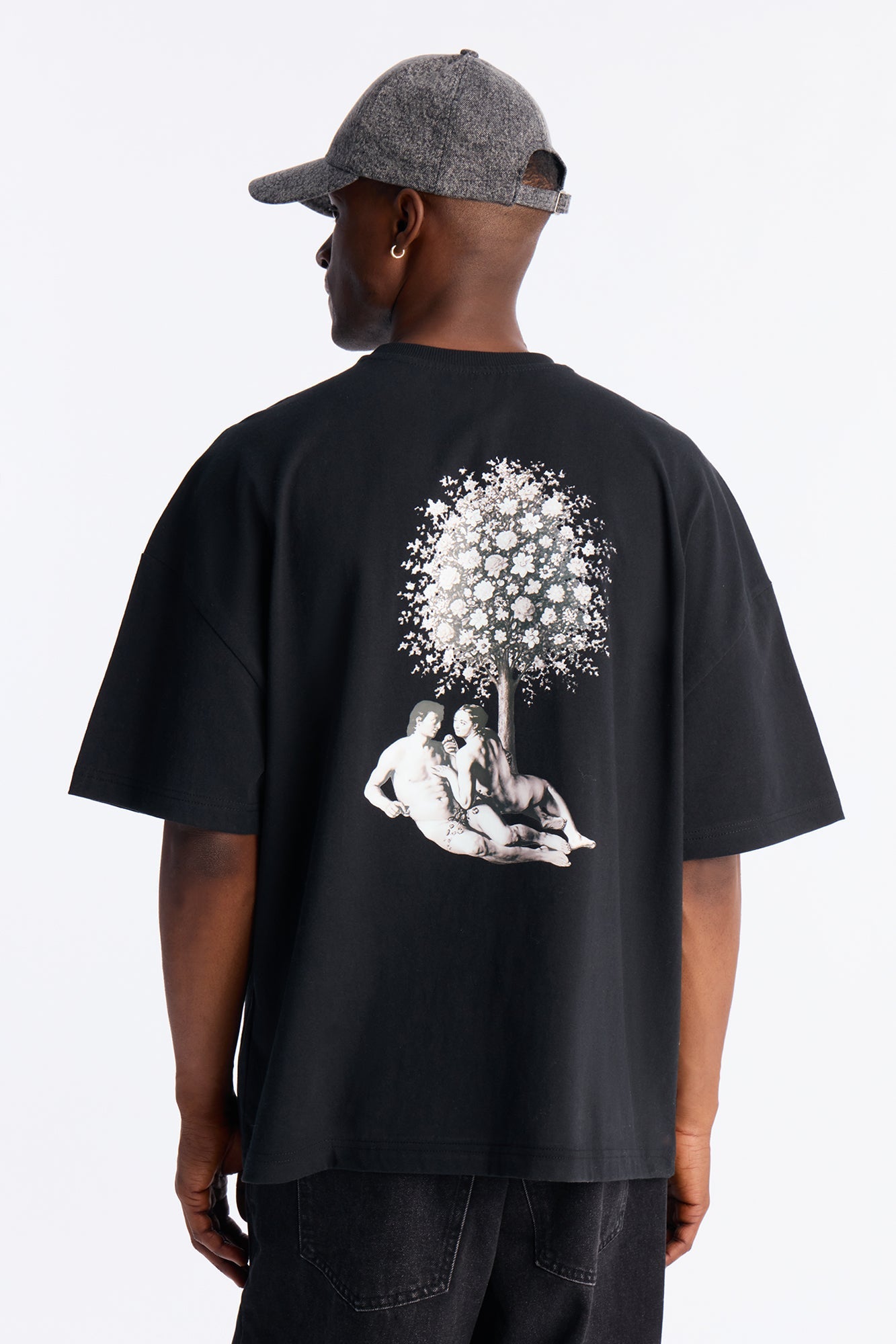 Premium Slow Jam Oversized Short Sleeve Tee - Black