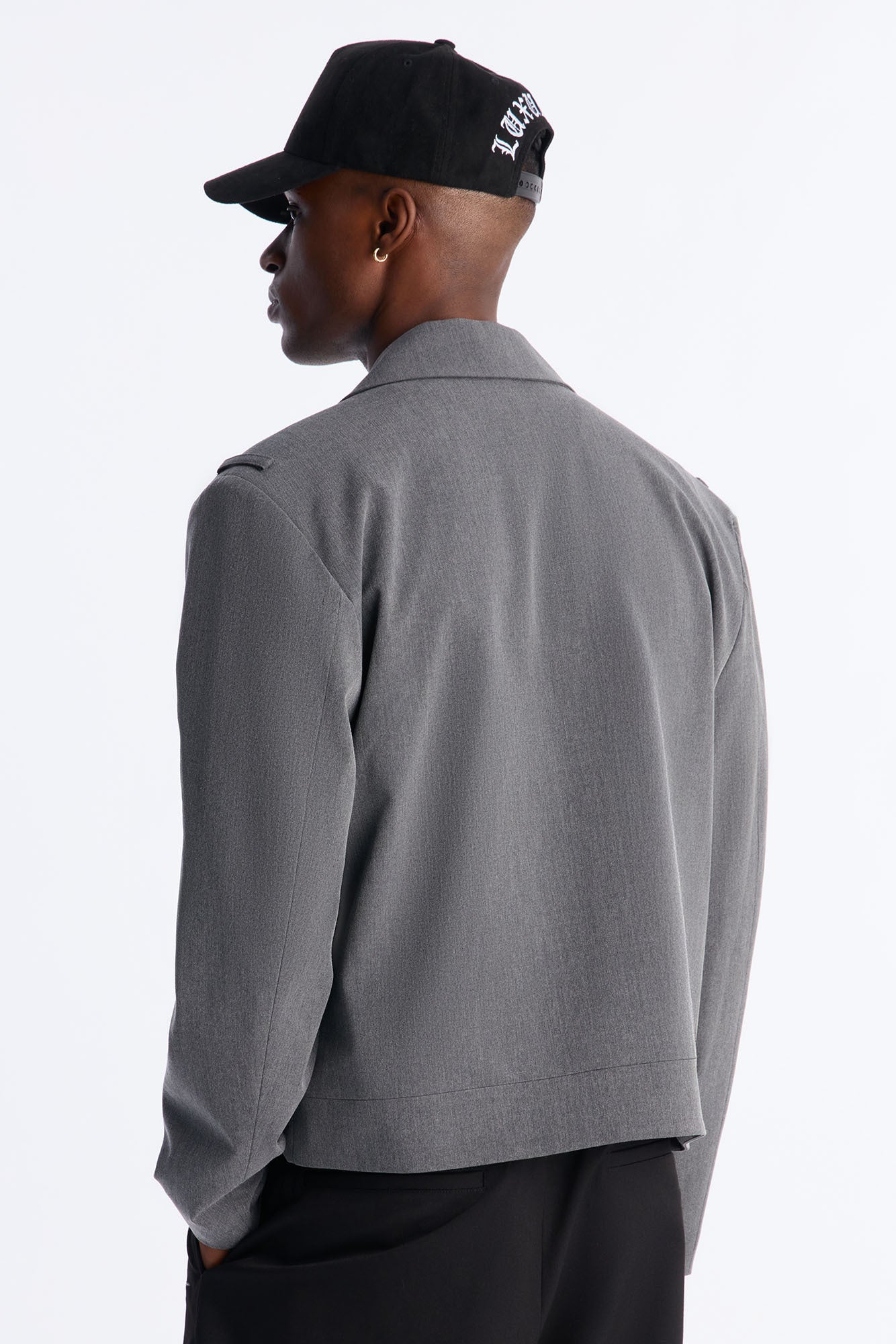 Merged Worlds Detailed Jacket - Charcoal