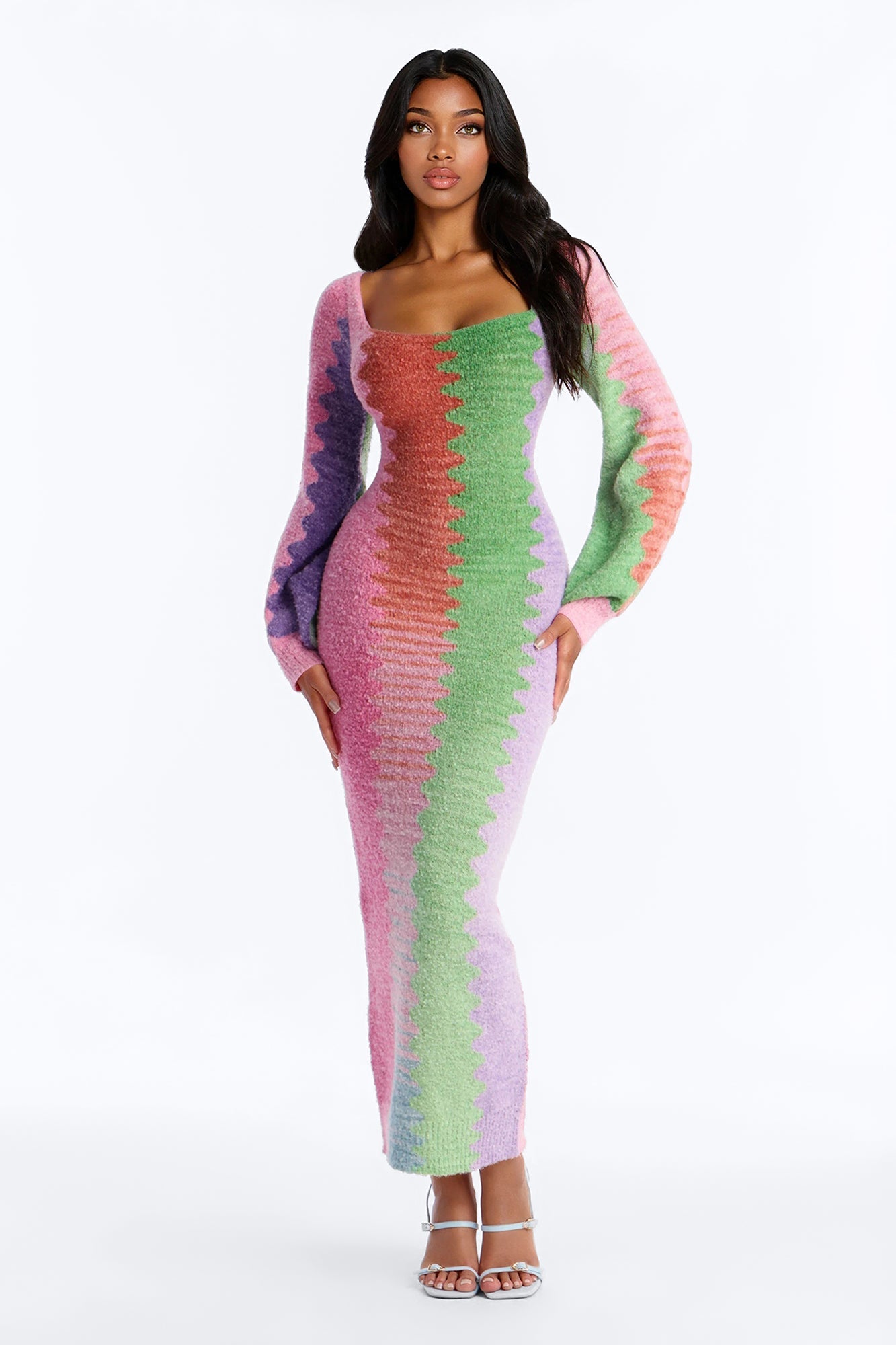 Joslyn Sweater Maxi Dress - Multi Color