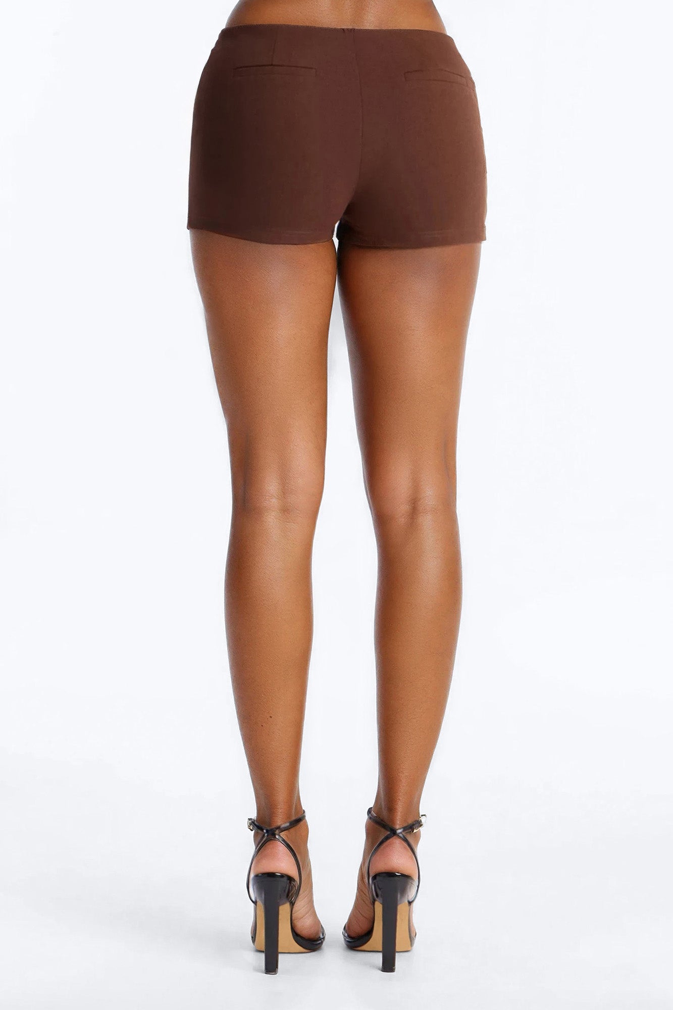 Out Of Office Low Rise Micro Short - Chocolate