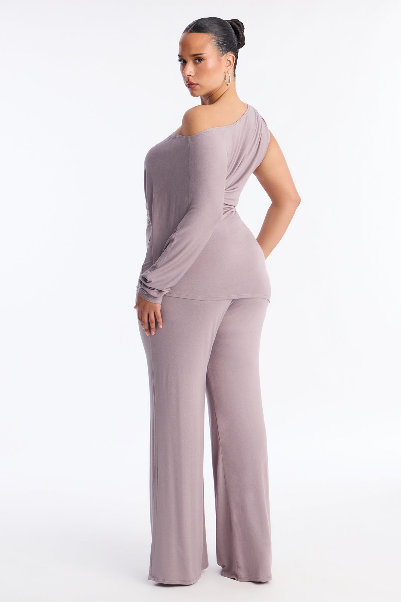 Best Decision One Shoulder Pant Set - Grey