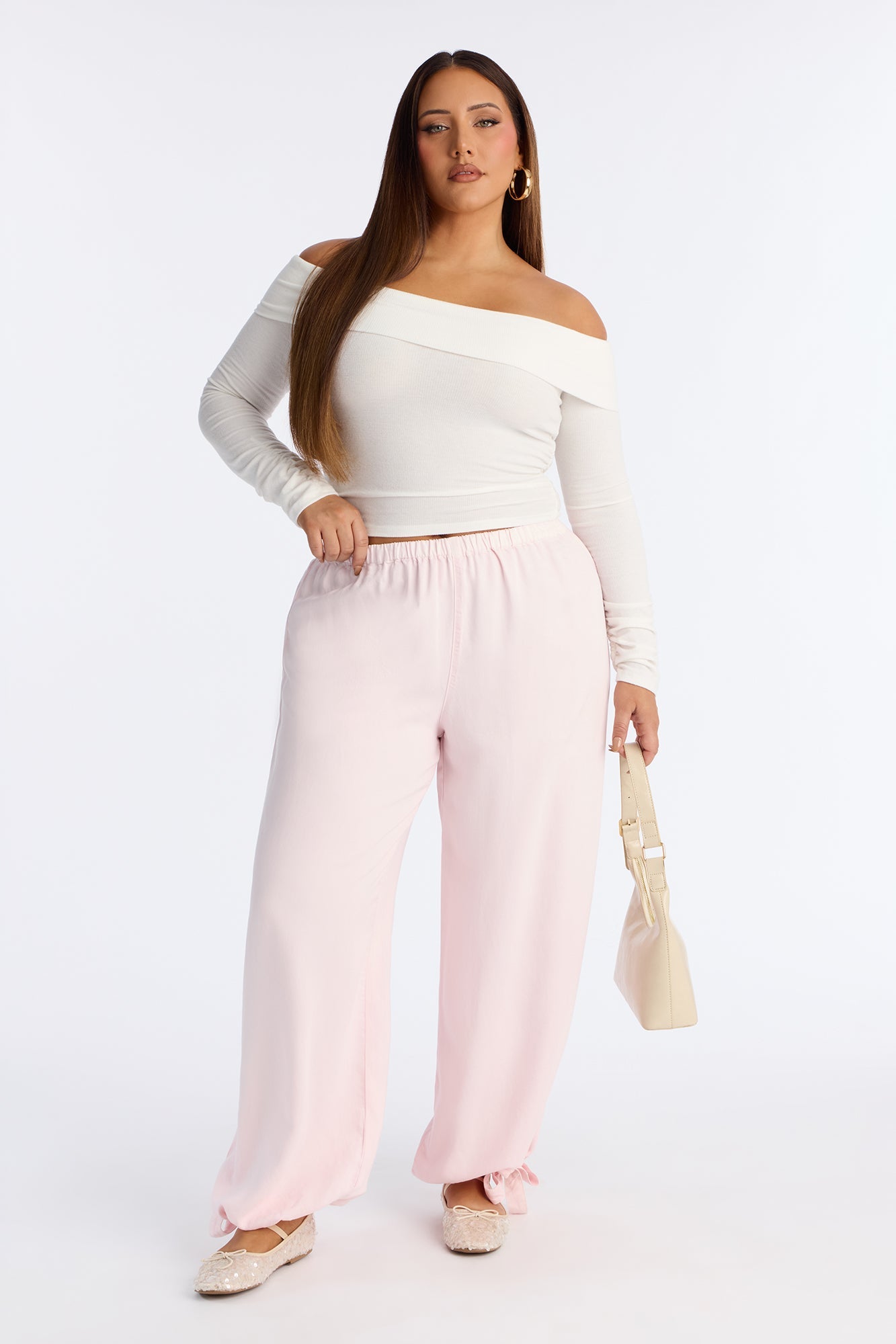 Trixie Washed Lyocell Balloon Jogger Pant 31″ - Pink