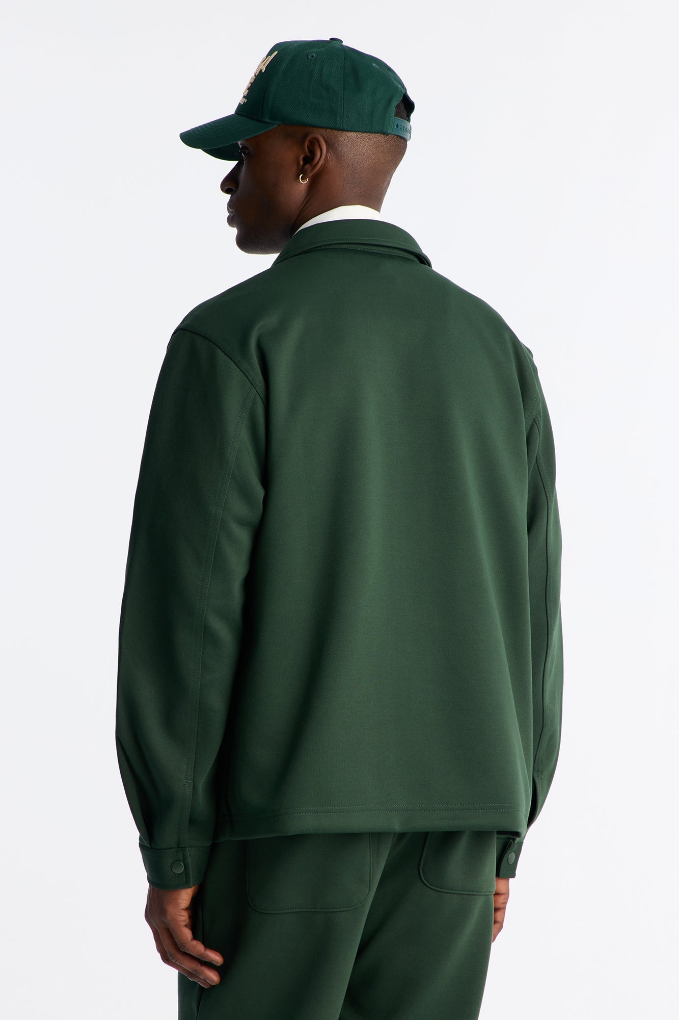 Structured Fleece Coaches Jacket - Green