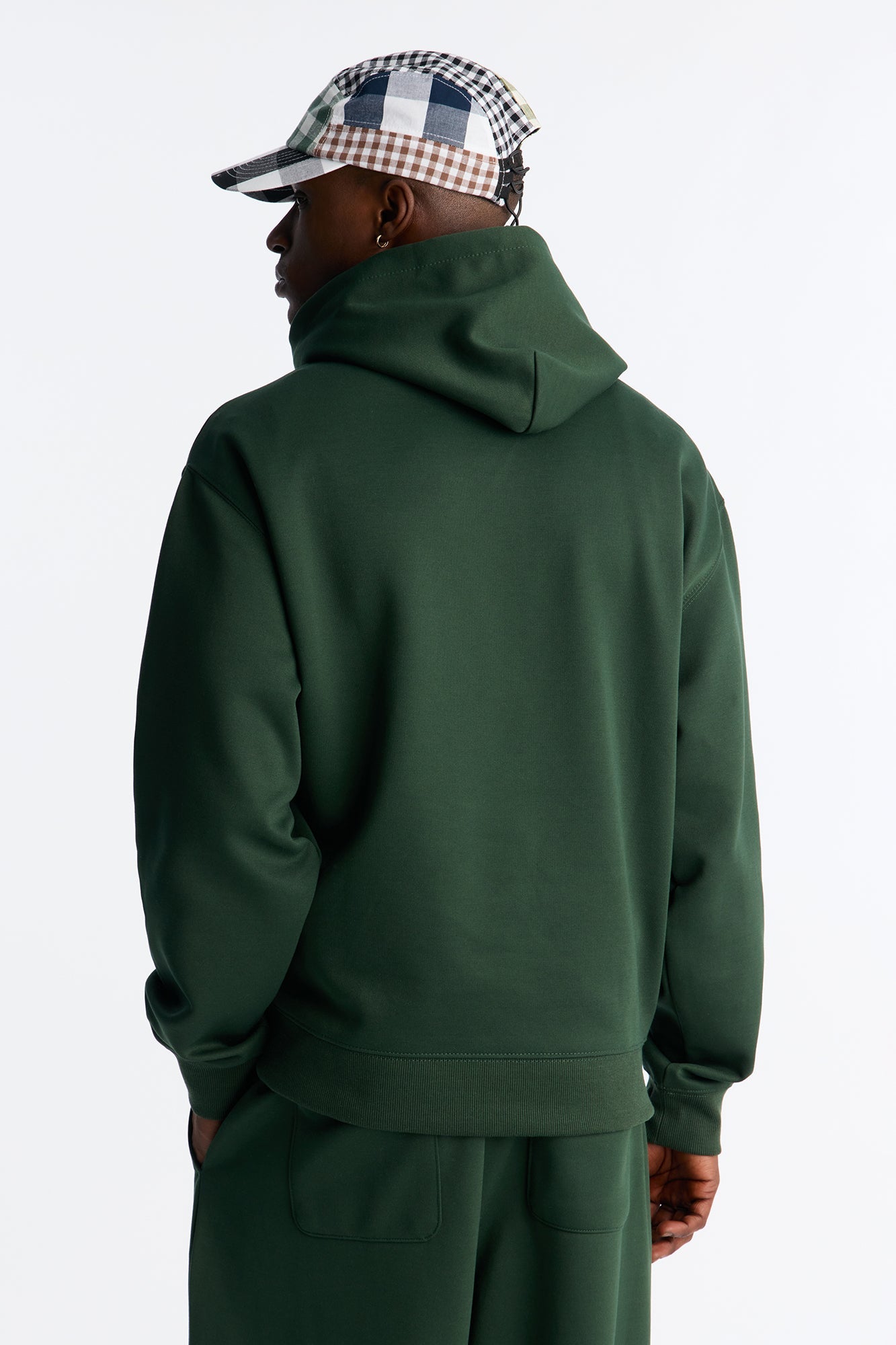 Structured Fleece Hoodie - Green