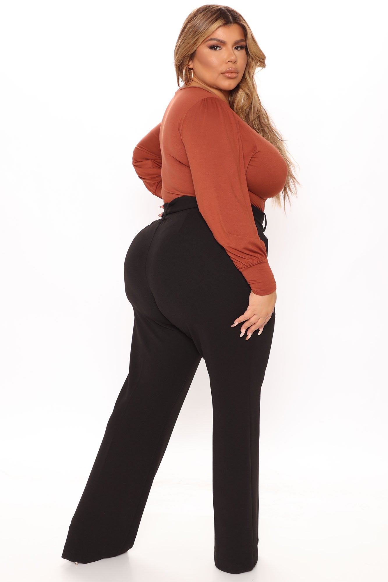 Celine Belted Wide Leg Pant - Black