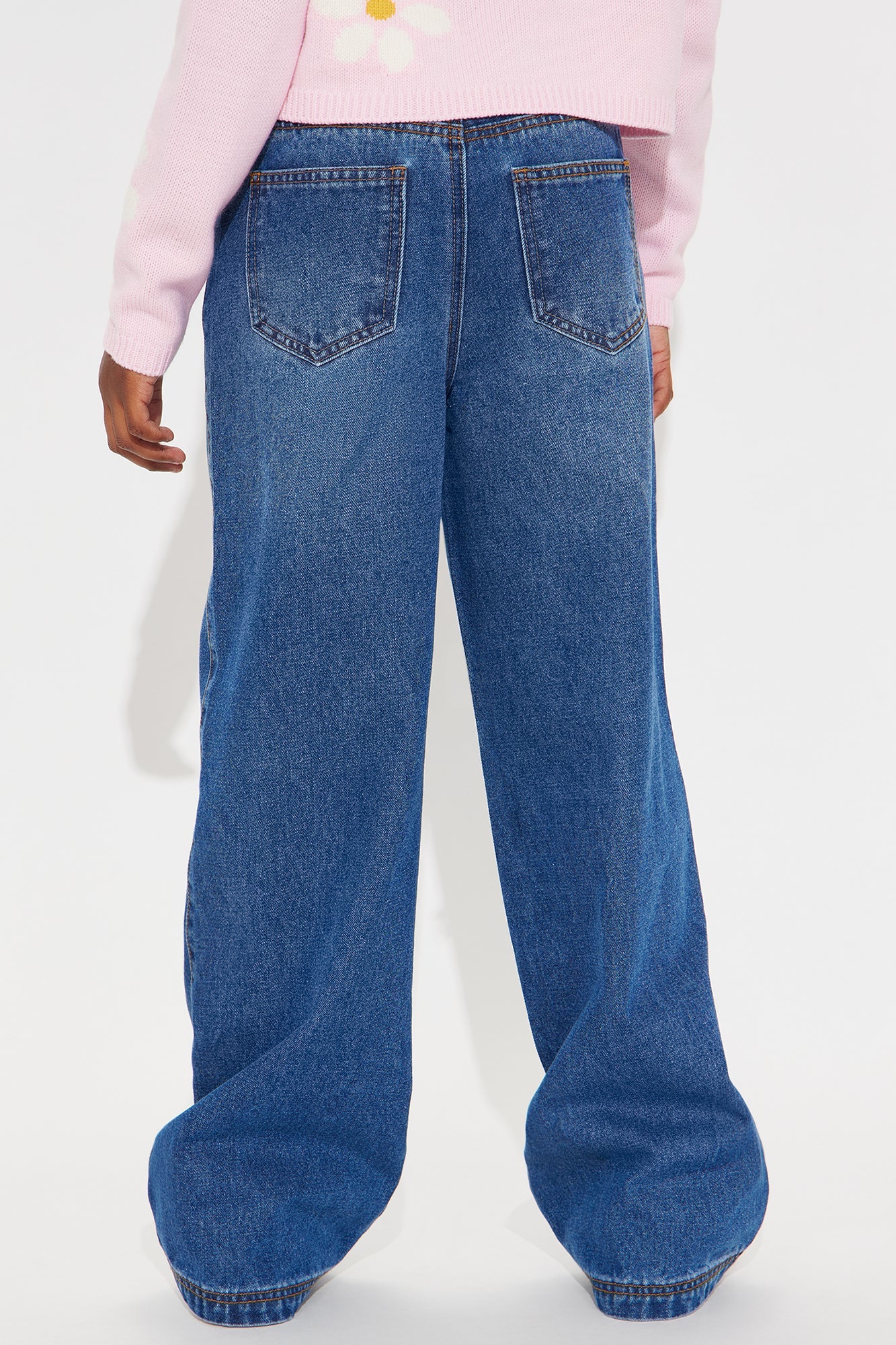 Mini Nothing But Love Heart Detail Baggy Jeans - Medium Wash