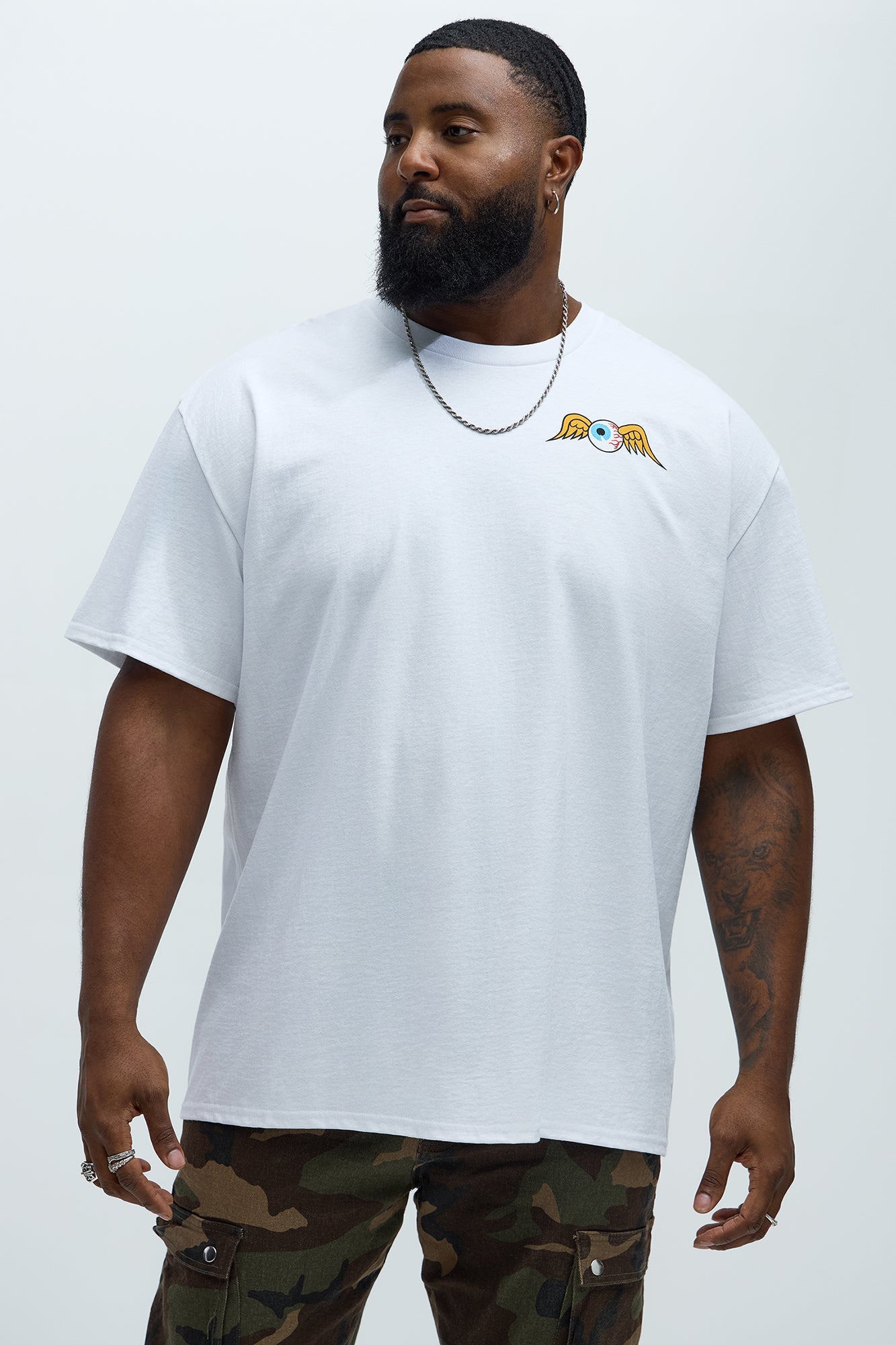 Von Dutch Flying Eyeball Short Sleeve Tee - White