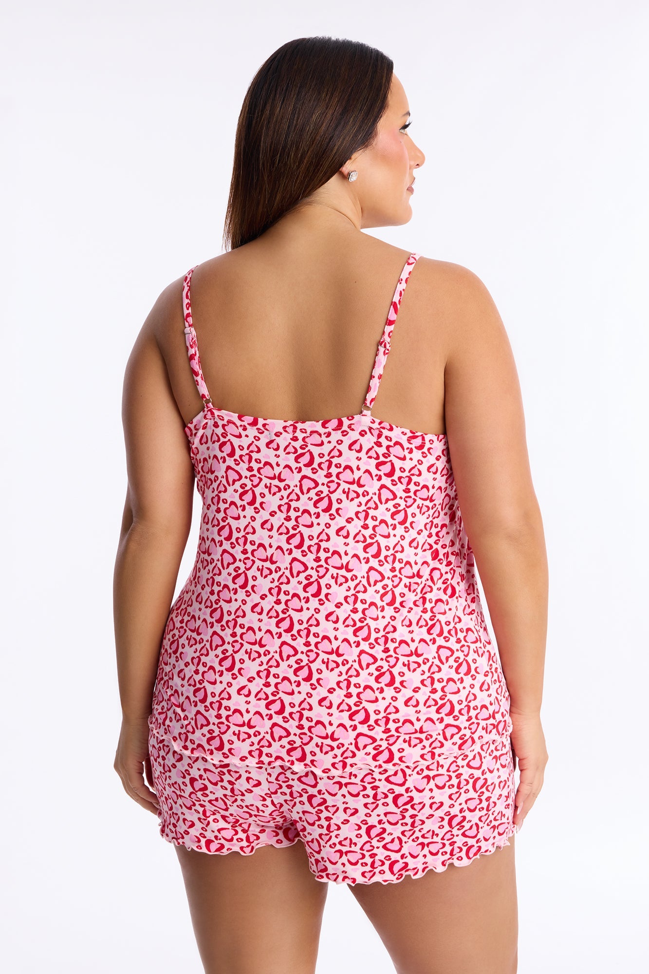 Crazy In Love Cami PJ Short Set - Pink/combo