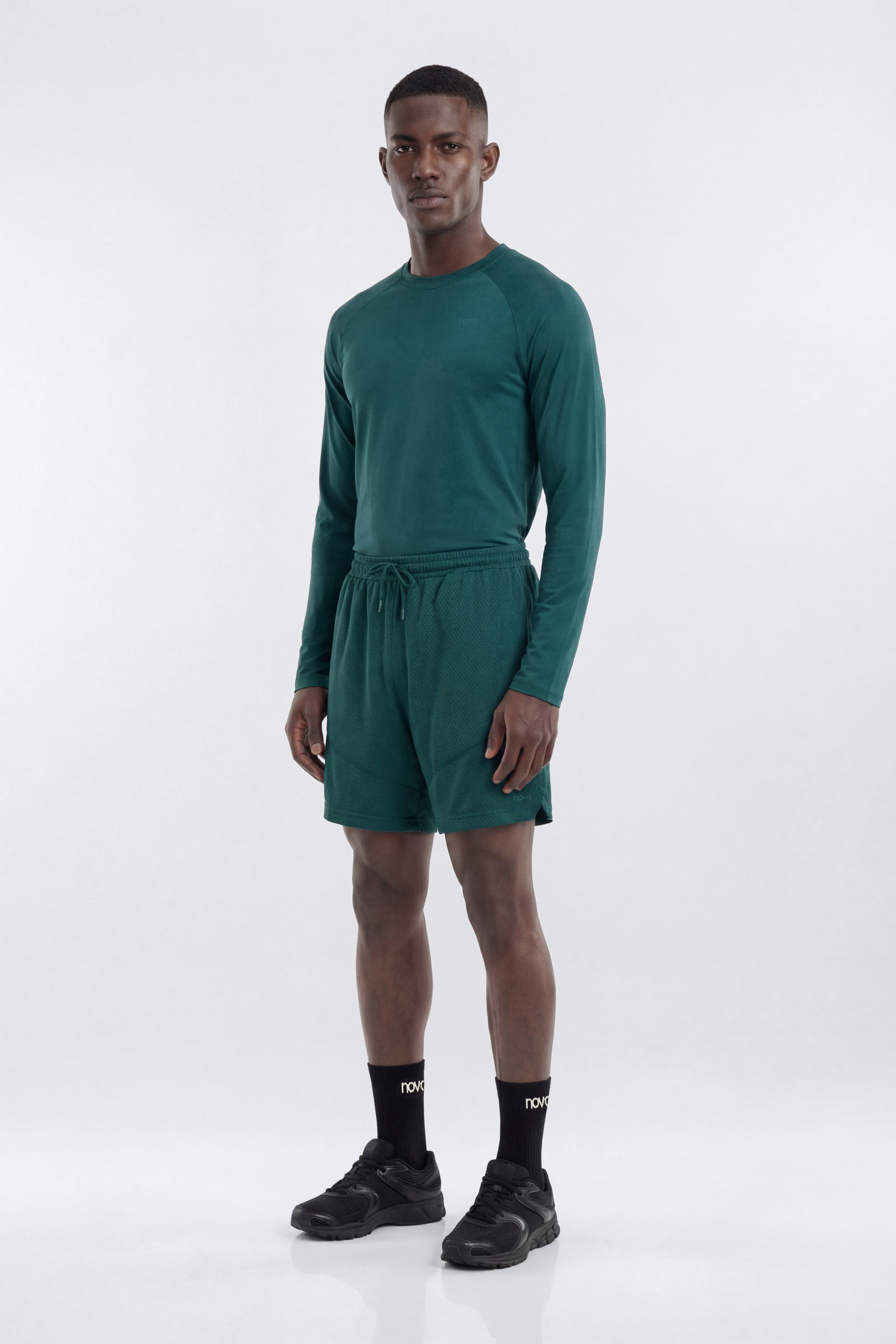 Athletic Mesh 7″ Basketball Shorts - Hunter Green