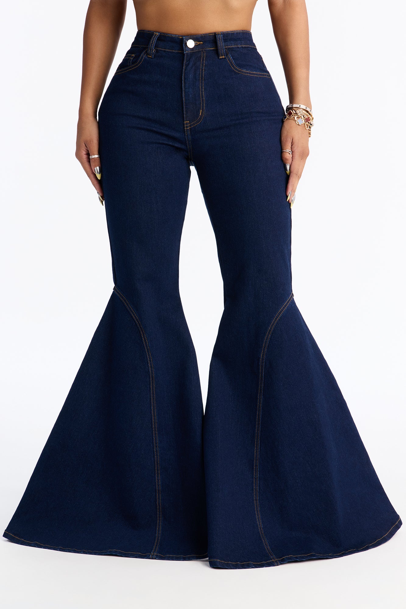 Nashville Nights Bell Bottom Flare Jeans - Dark Wash