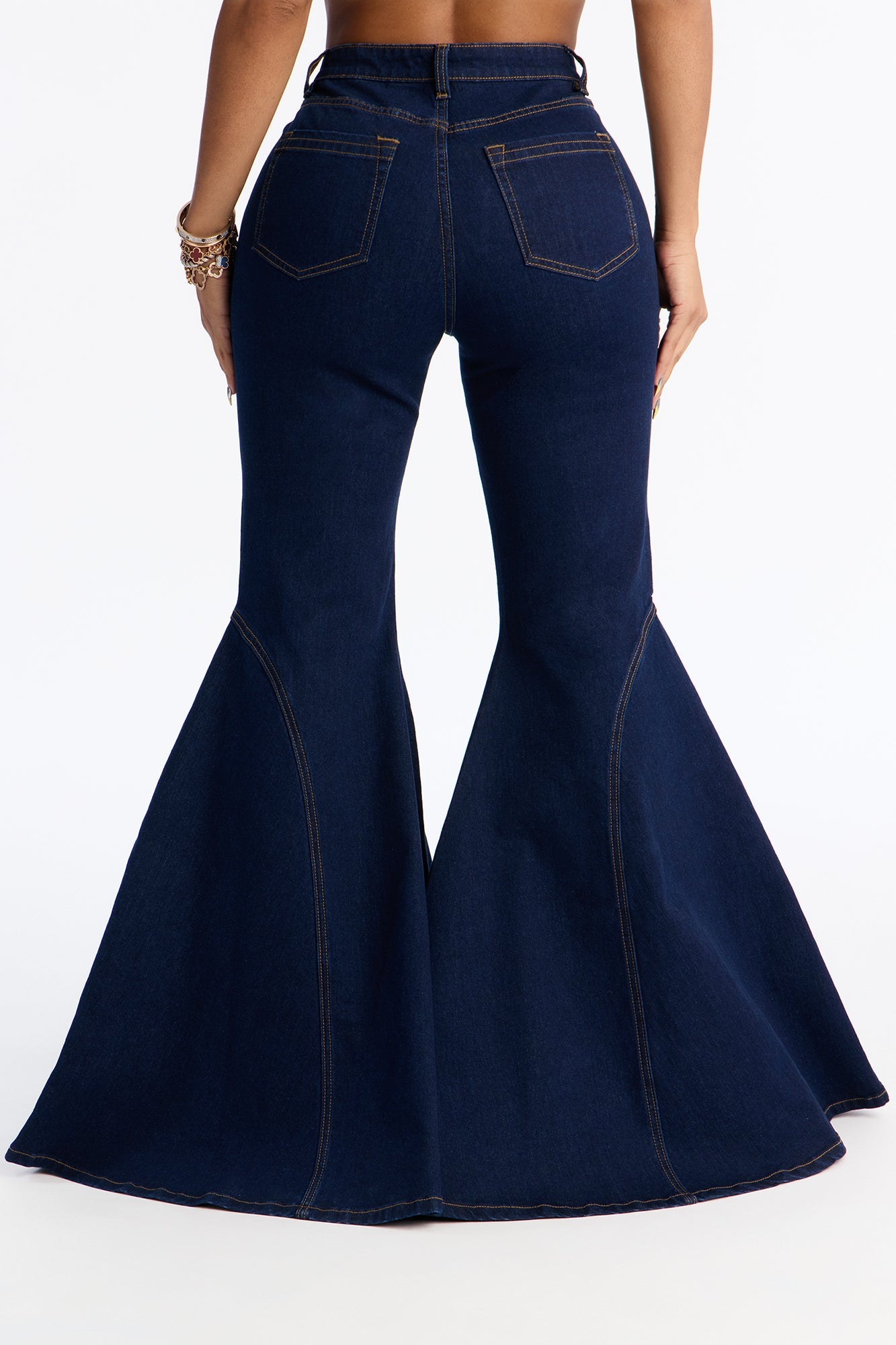 Nashville Nights Bell Bottom Flare Jeans - Dark Wash