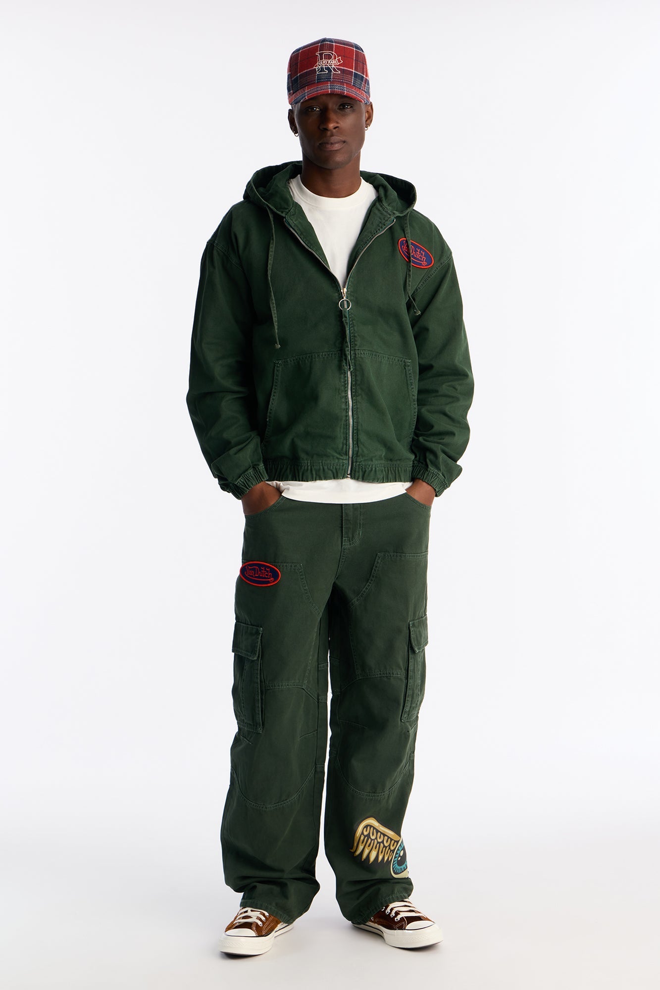 Von Dutch Baggy Flying Eyeball Jean - Green