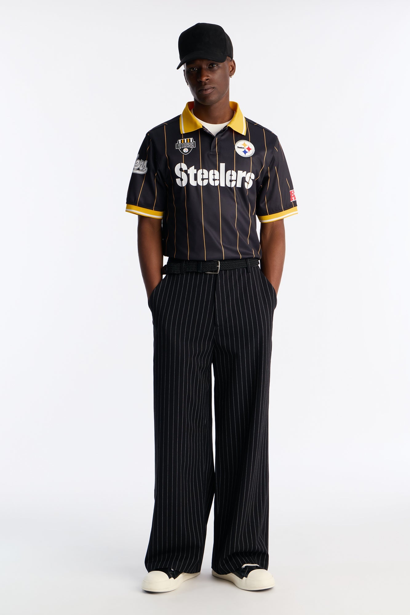 Steelers Soccer Polo - Black