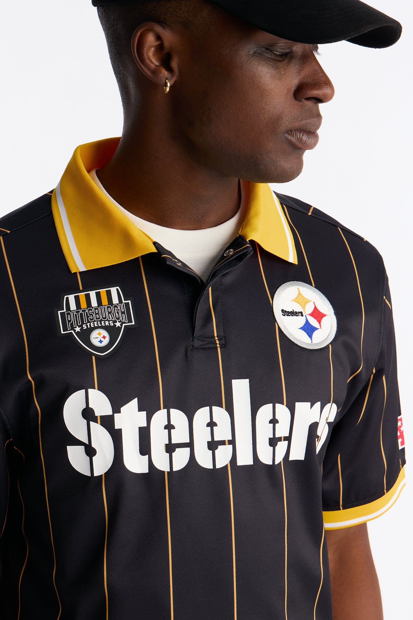 Steelers Soccer Polo - Black