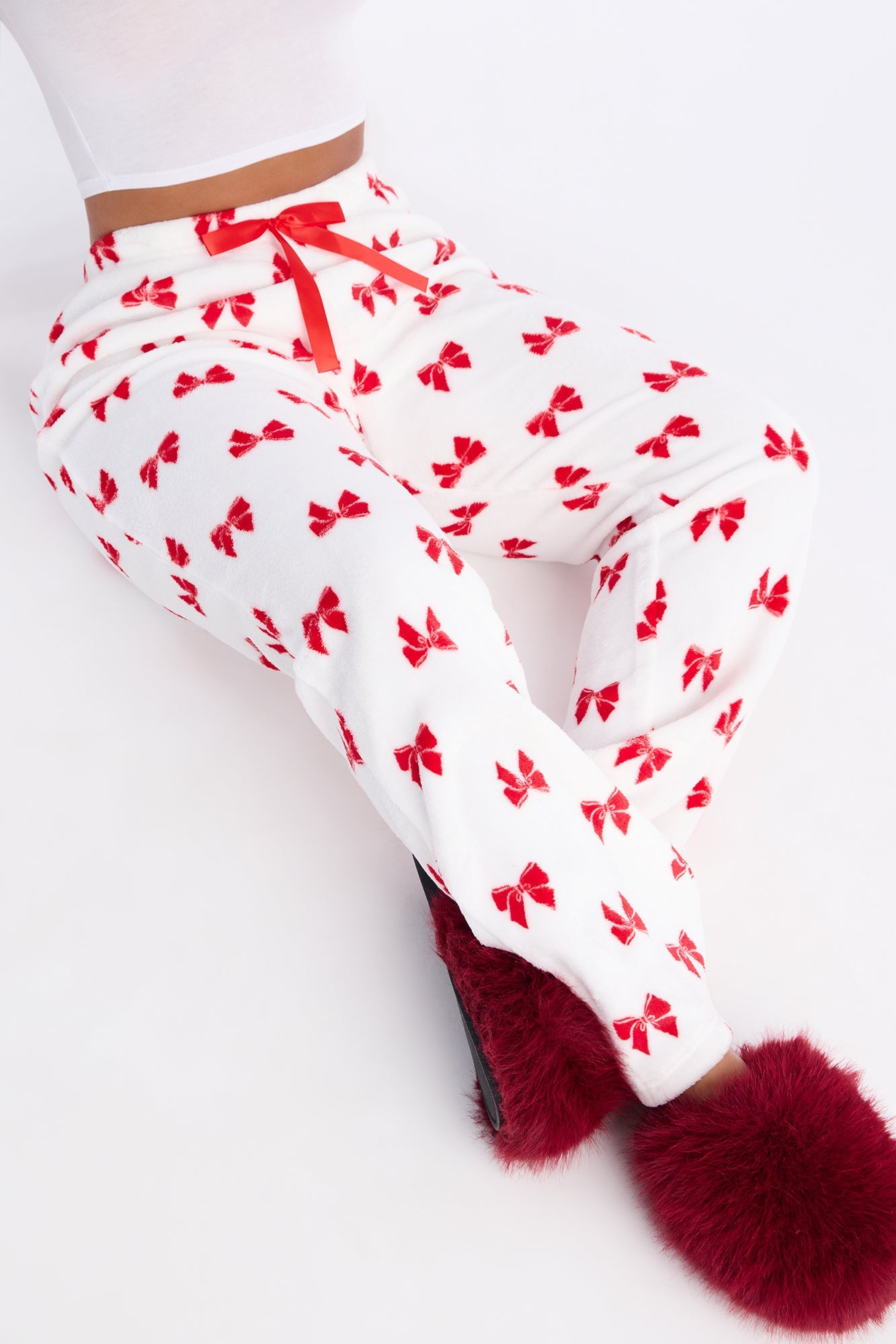 Winter Cutie Plush PJ Pants I - White/combo