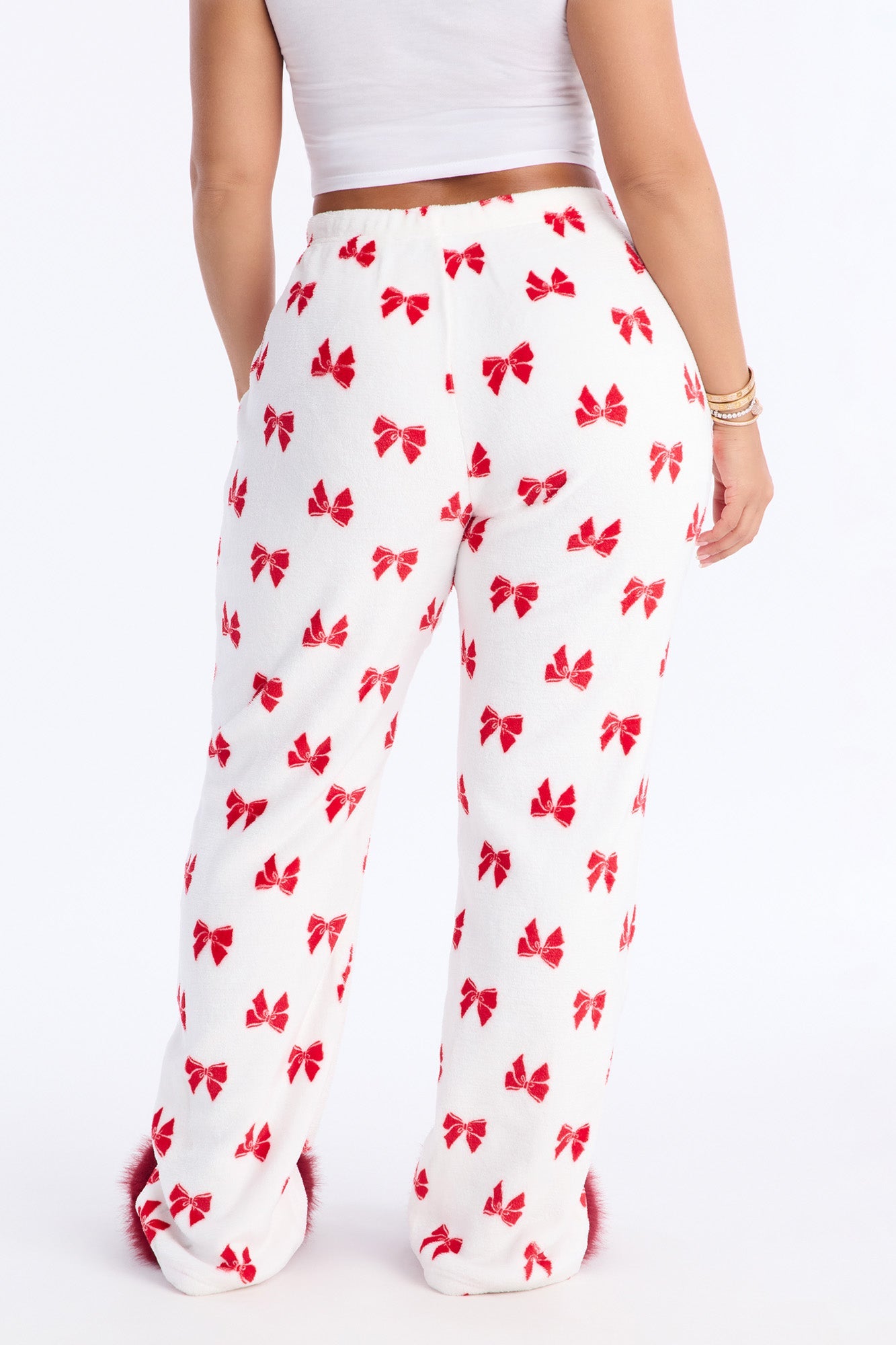 Winter Cutie Plush PJ Pants I - White/combo