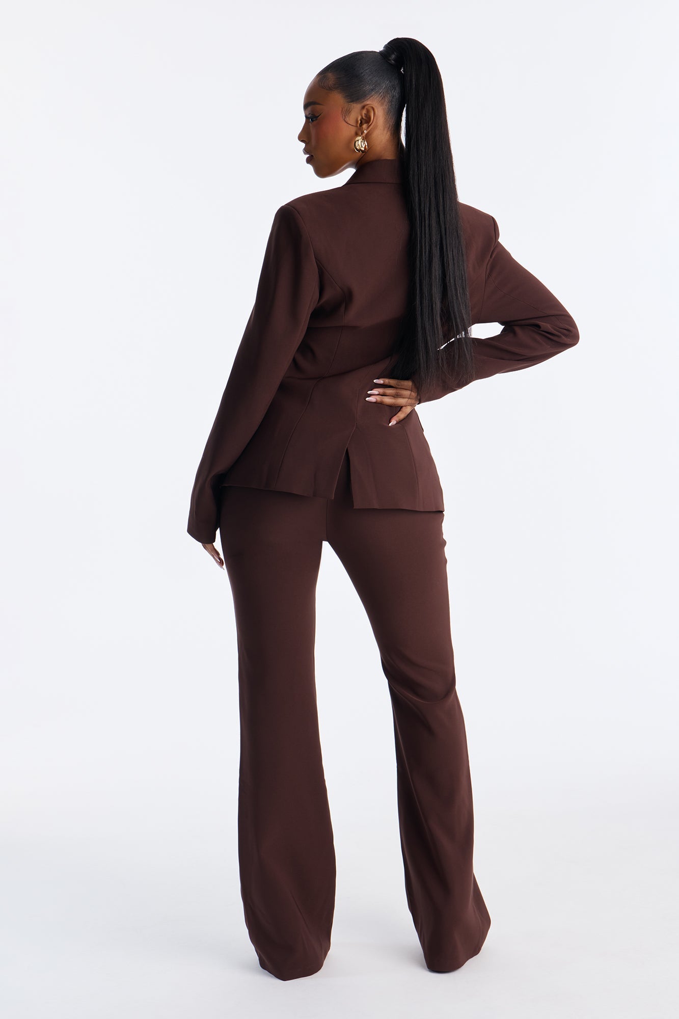 Marly Blazer Pant Set - Brown