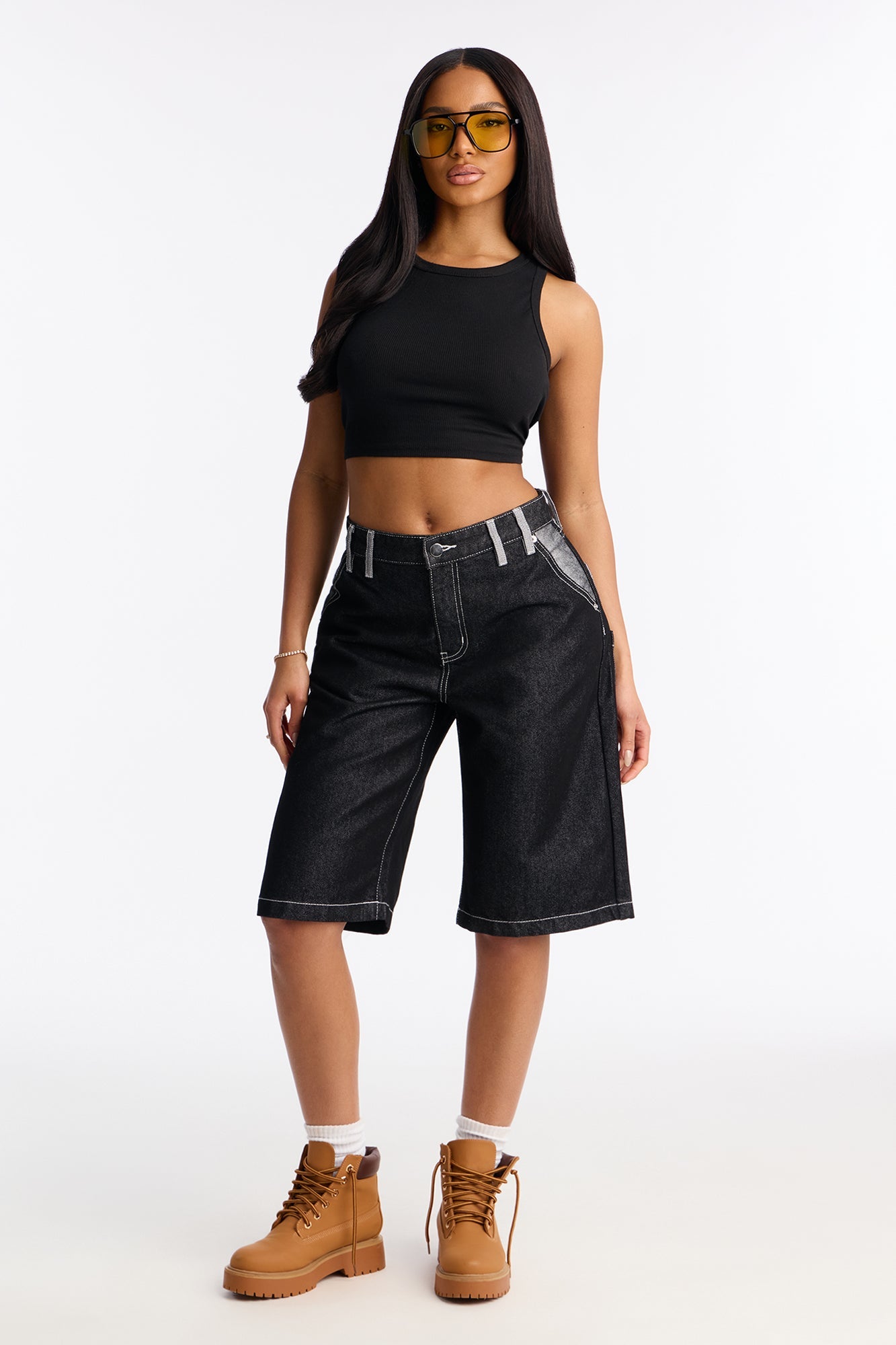 Wessex Denim Jorts - Black