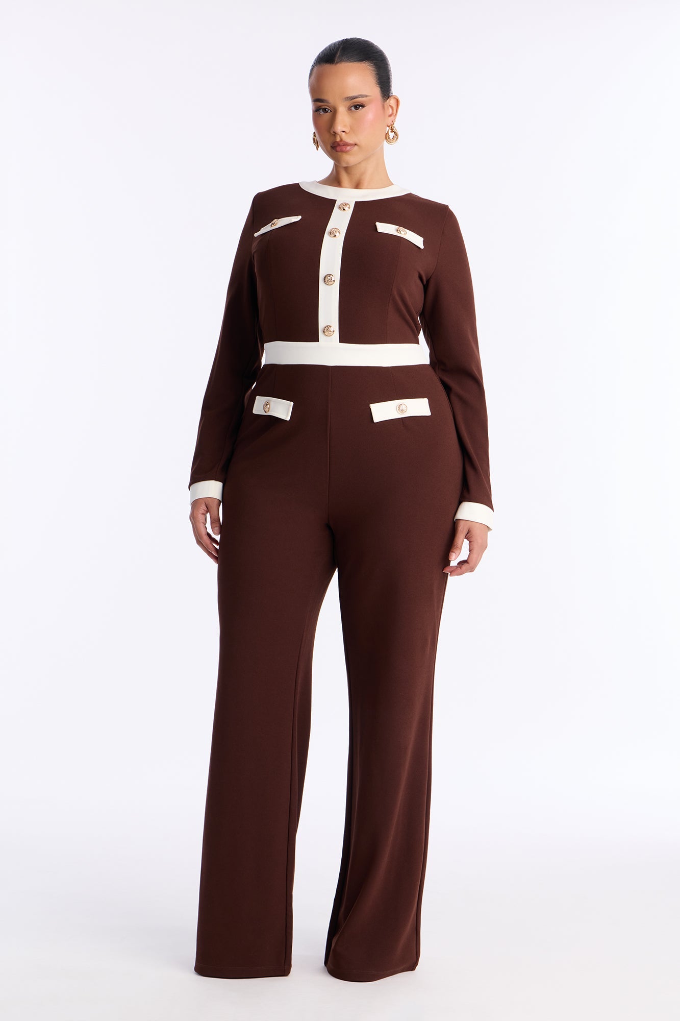 Executive Decisions Jumpsuit - Chocolate