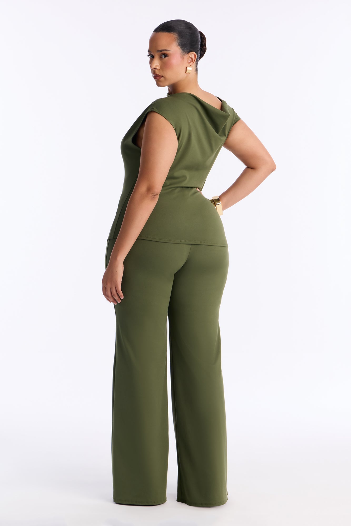 Aspen Straight Leg Pant Set - Olive