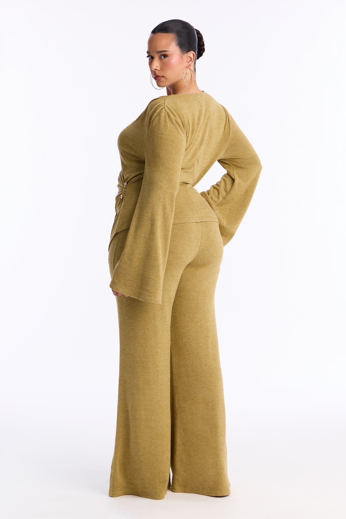 Bailey Flare Leg Pant Set - Green