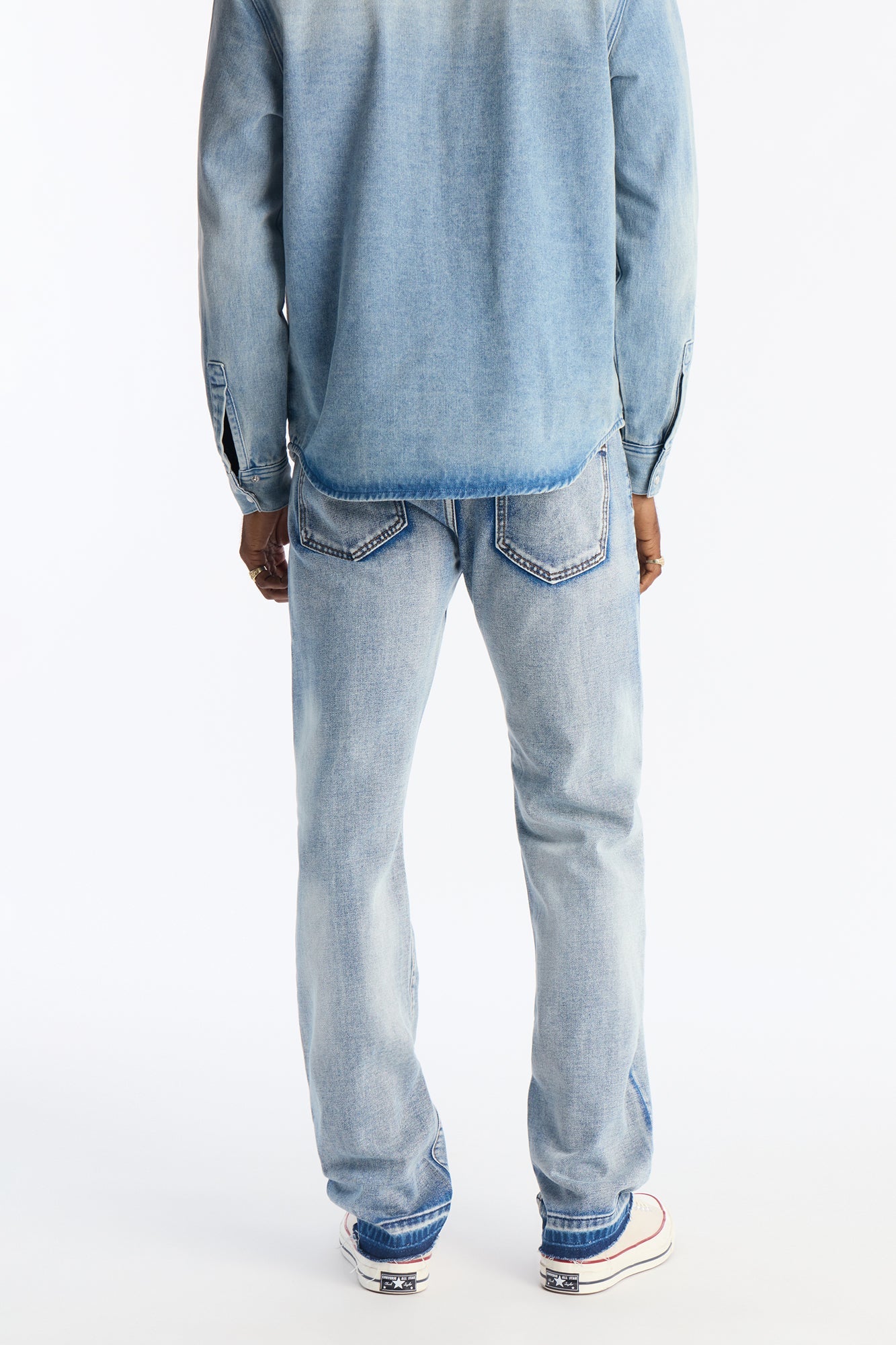 Stacked Slim Flare Blaze Cut Jean - Light Wash