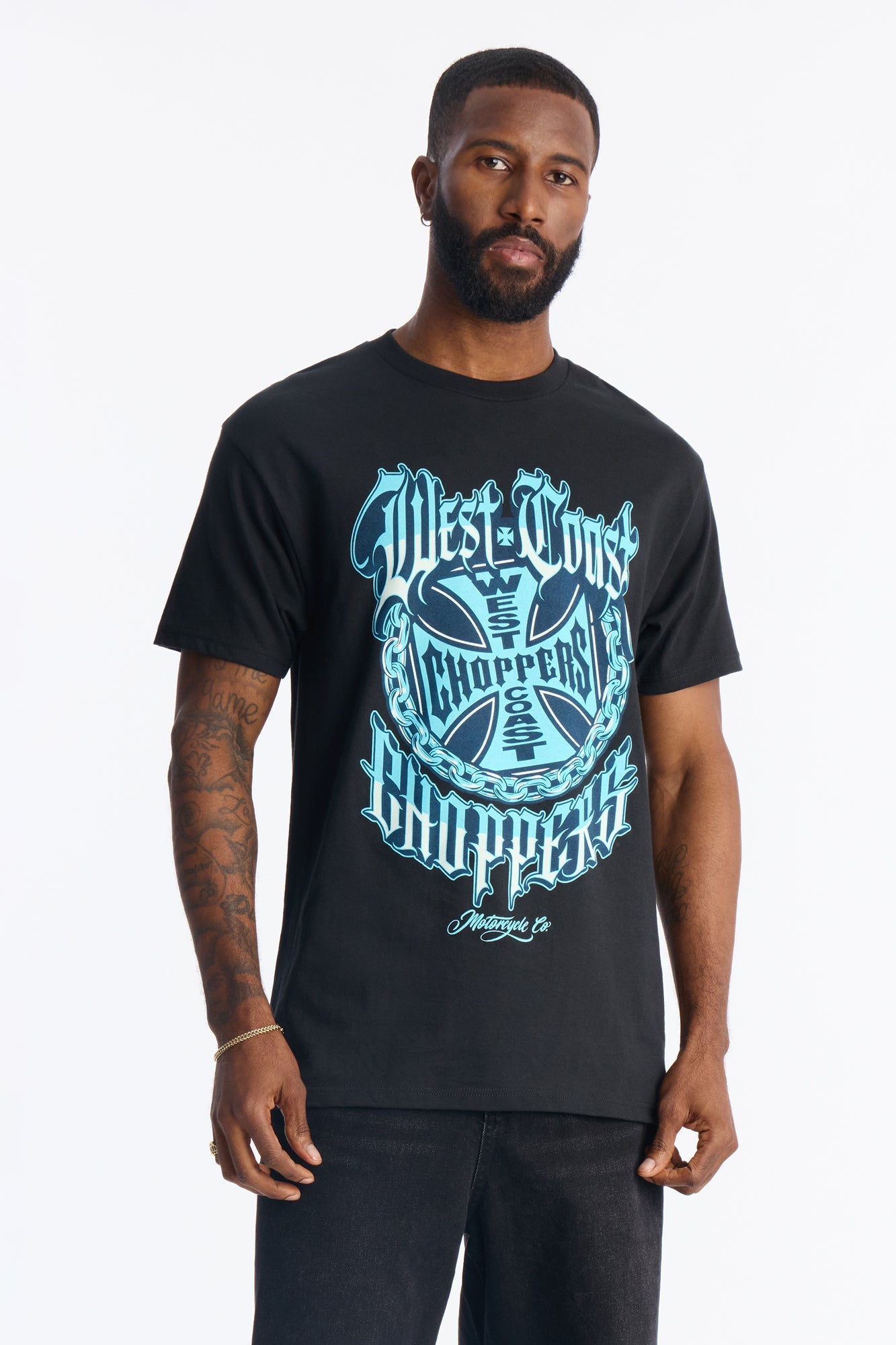 West Coast Choppers Chain Short Sleeve Tee - Black