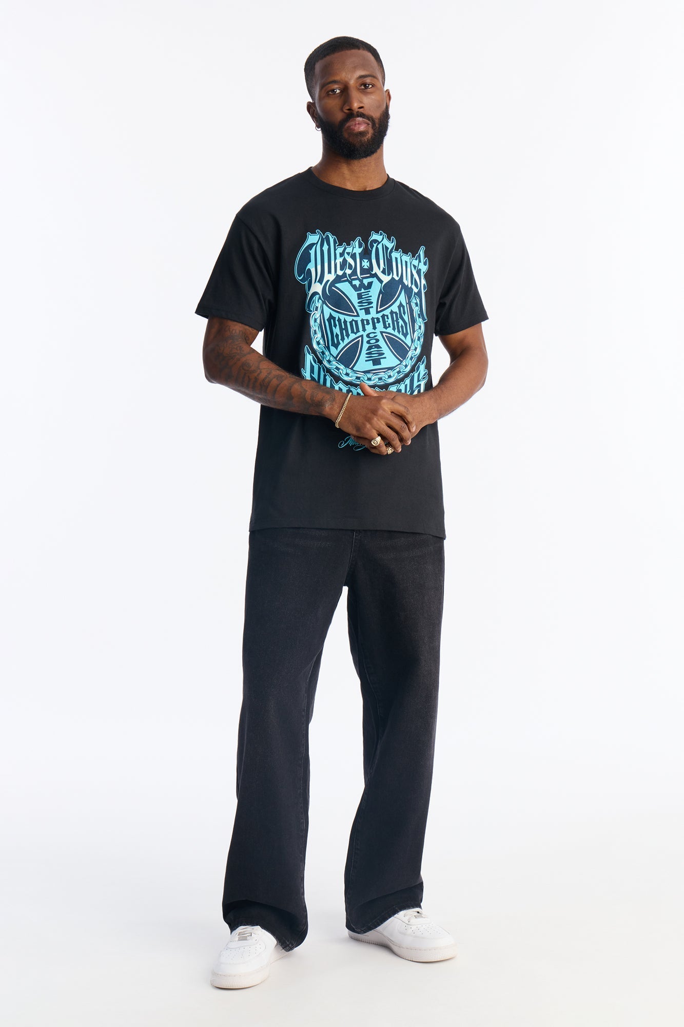 West Coast Choppers Chain Short Sleeve Tee - Black