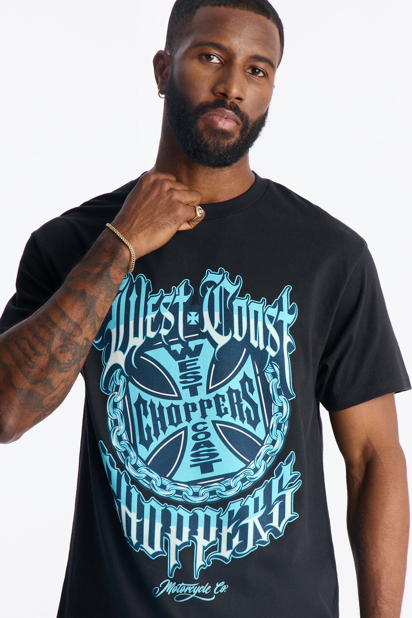 West Coast Choppers Chain Short Sleeve Tee - Black