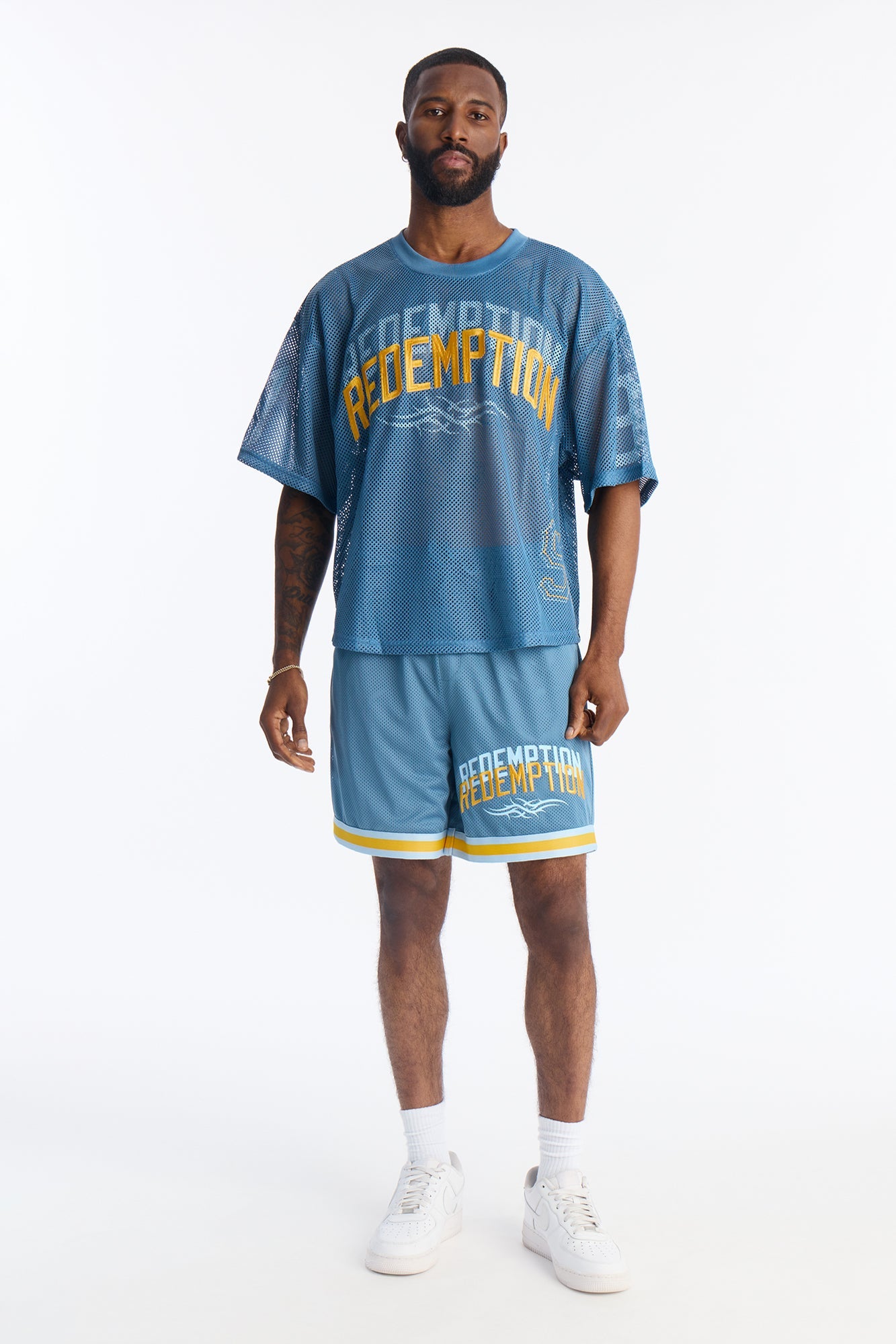 Redemption Legacy Mesh Crewneck - Blue