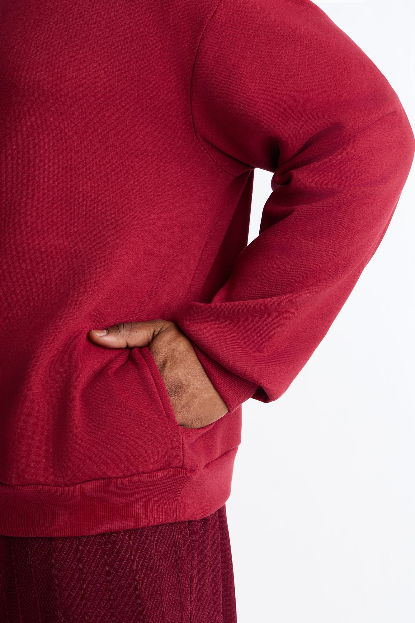 Built For Success Quarter Zip Sweatshirt - Burgundy