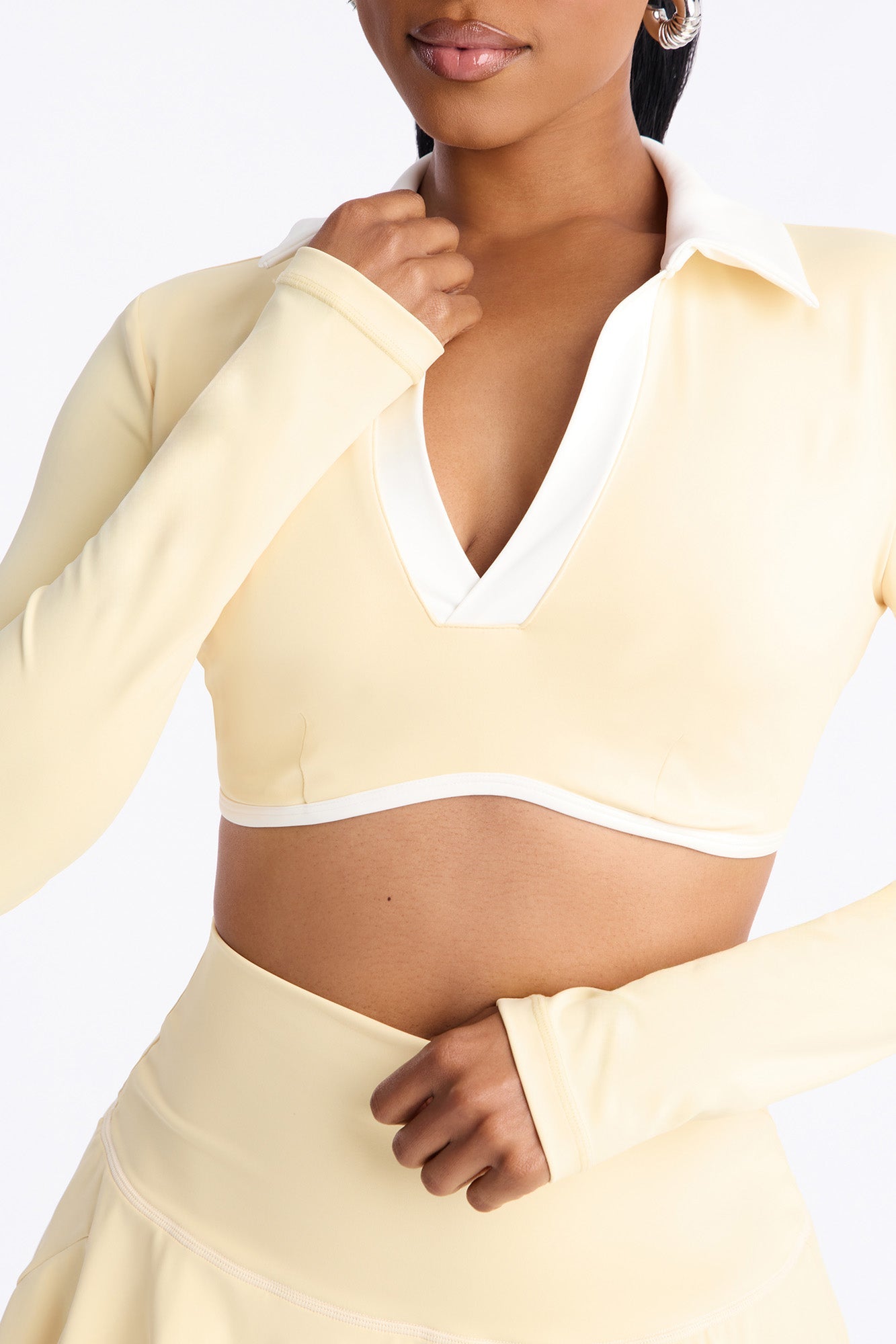 Betsy Pleated Mini Skirt Set - Yellow