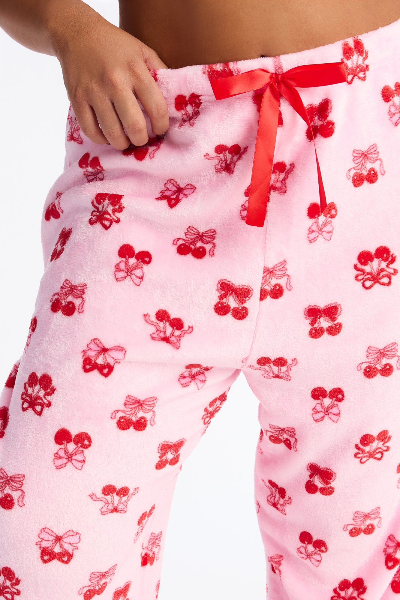 Very Cherry Plush PJ Pants - Pink/combo