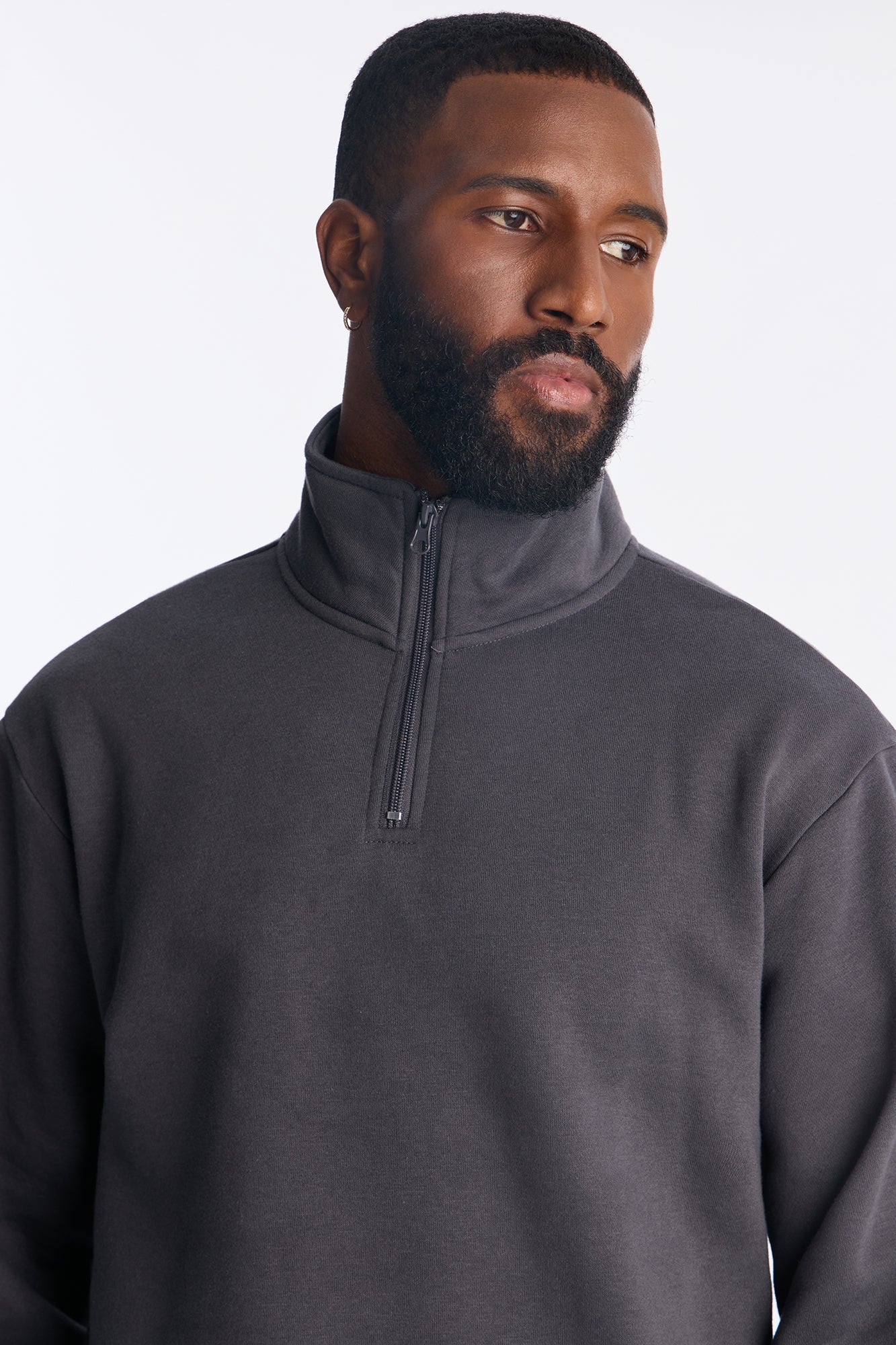 Built For Success Quarter Zip Sweatshirt - Charcoal