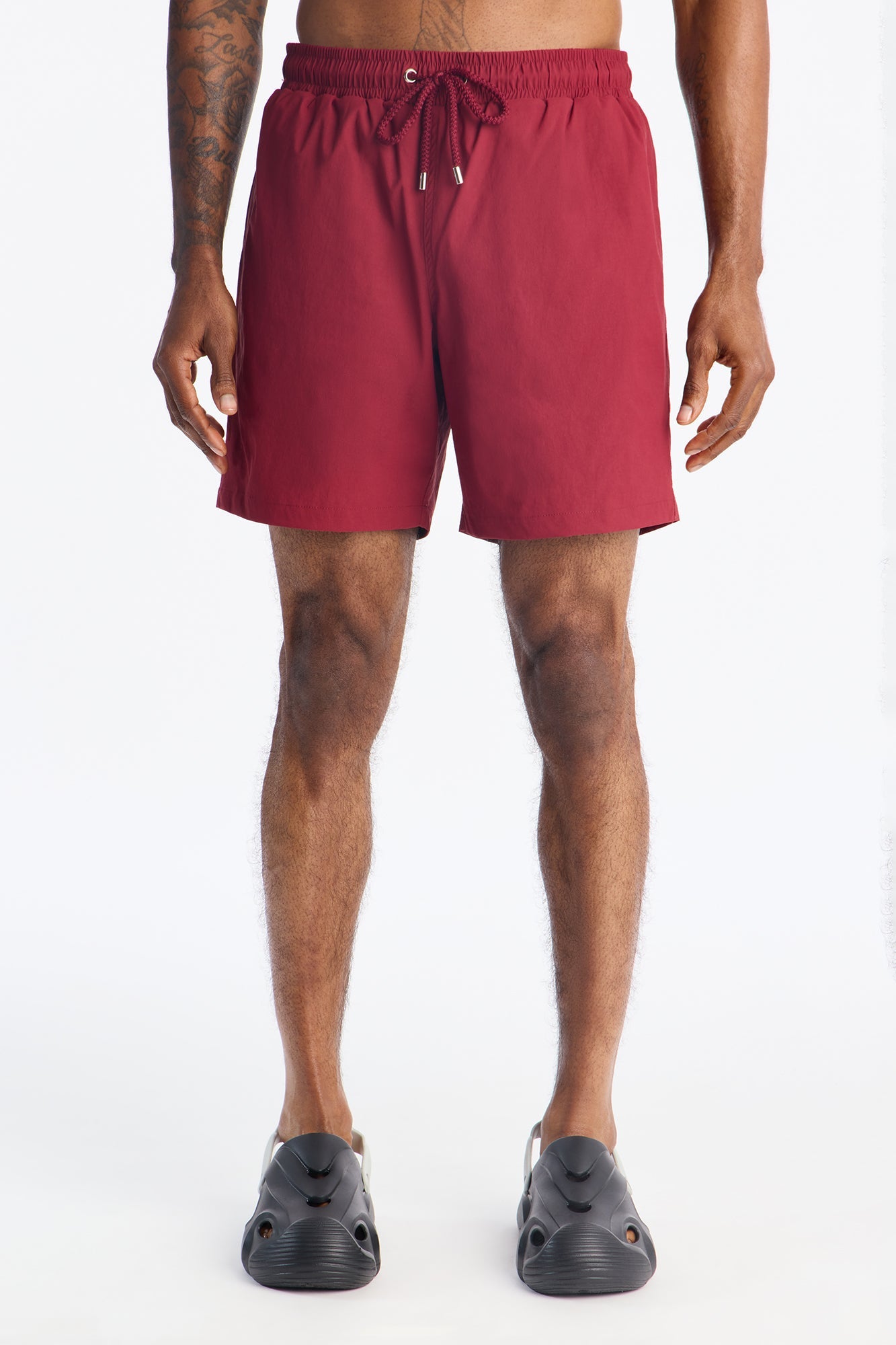 Montez Stretch Swim Trunk 7″ - Burgundy