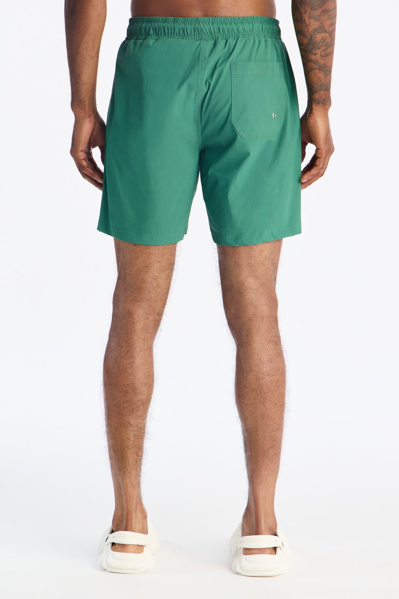 Montez Stretch Swim Trunk 7″ - Hunter Green