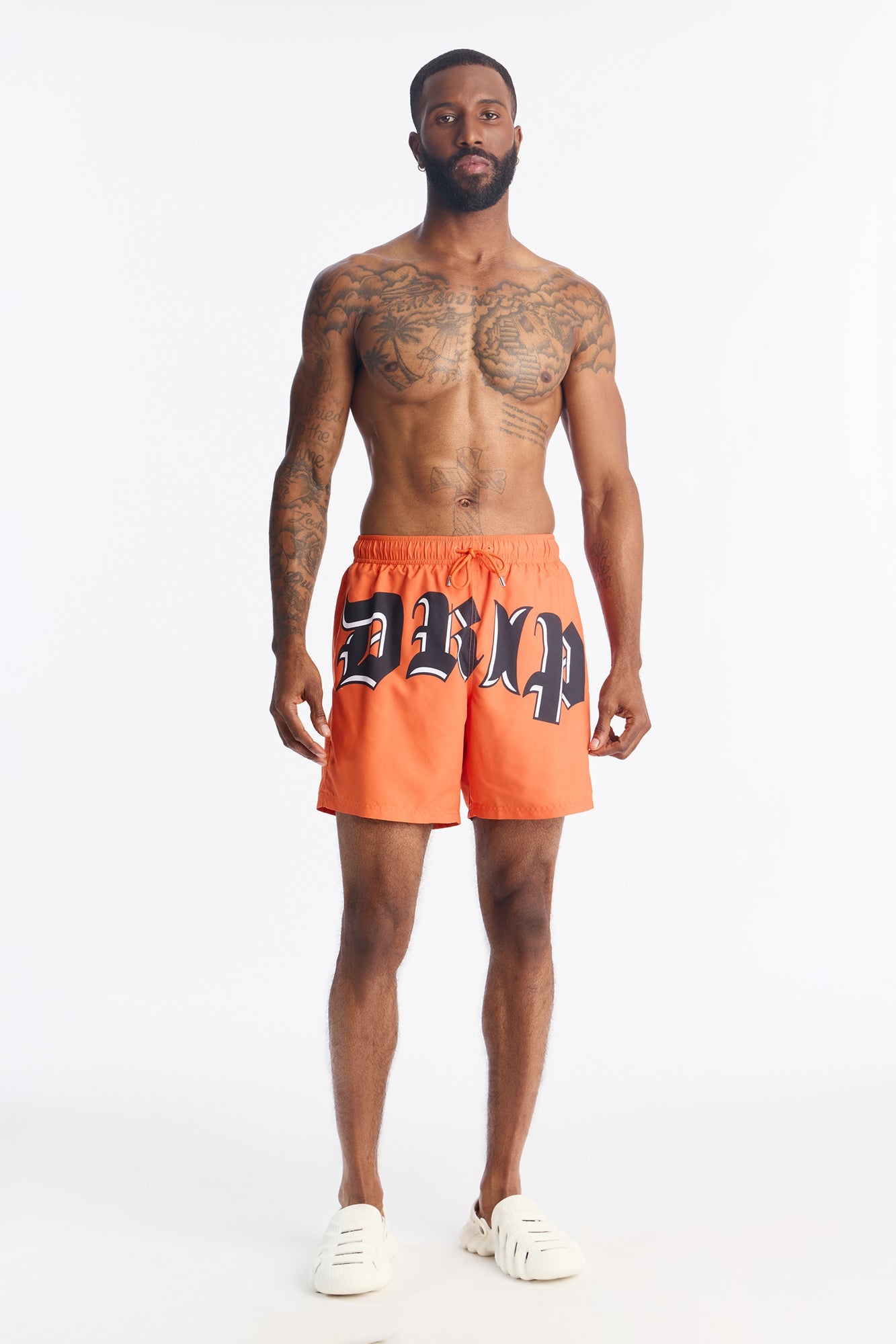 All The Drip Swim Trunk 7″ - Orange