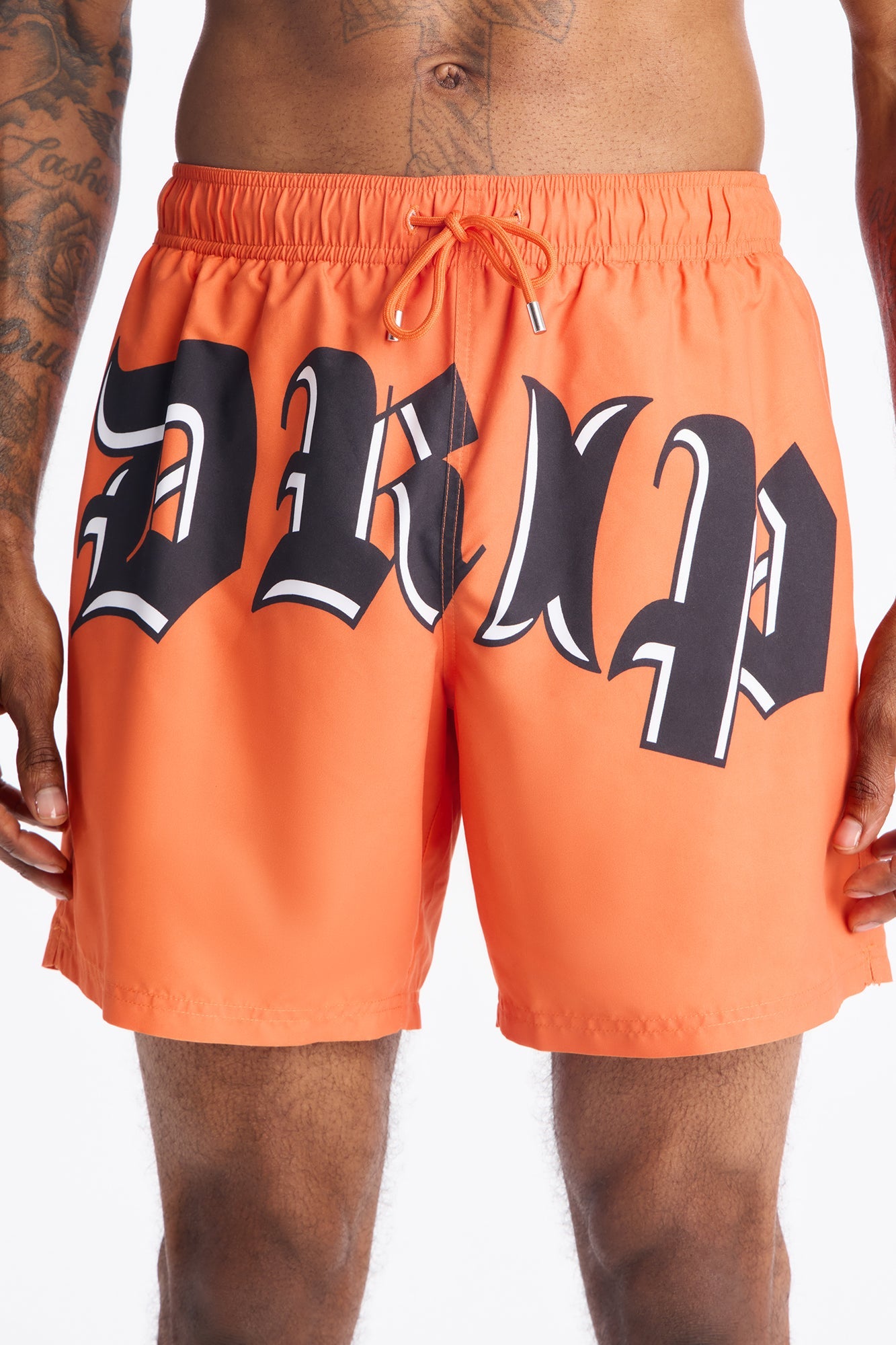 All The Drip Swim Trunk 7″ - Orange