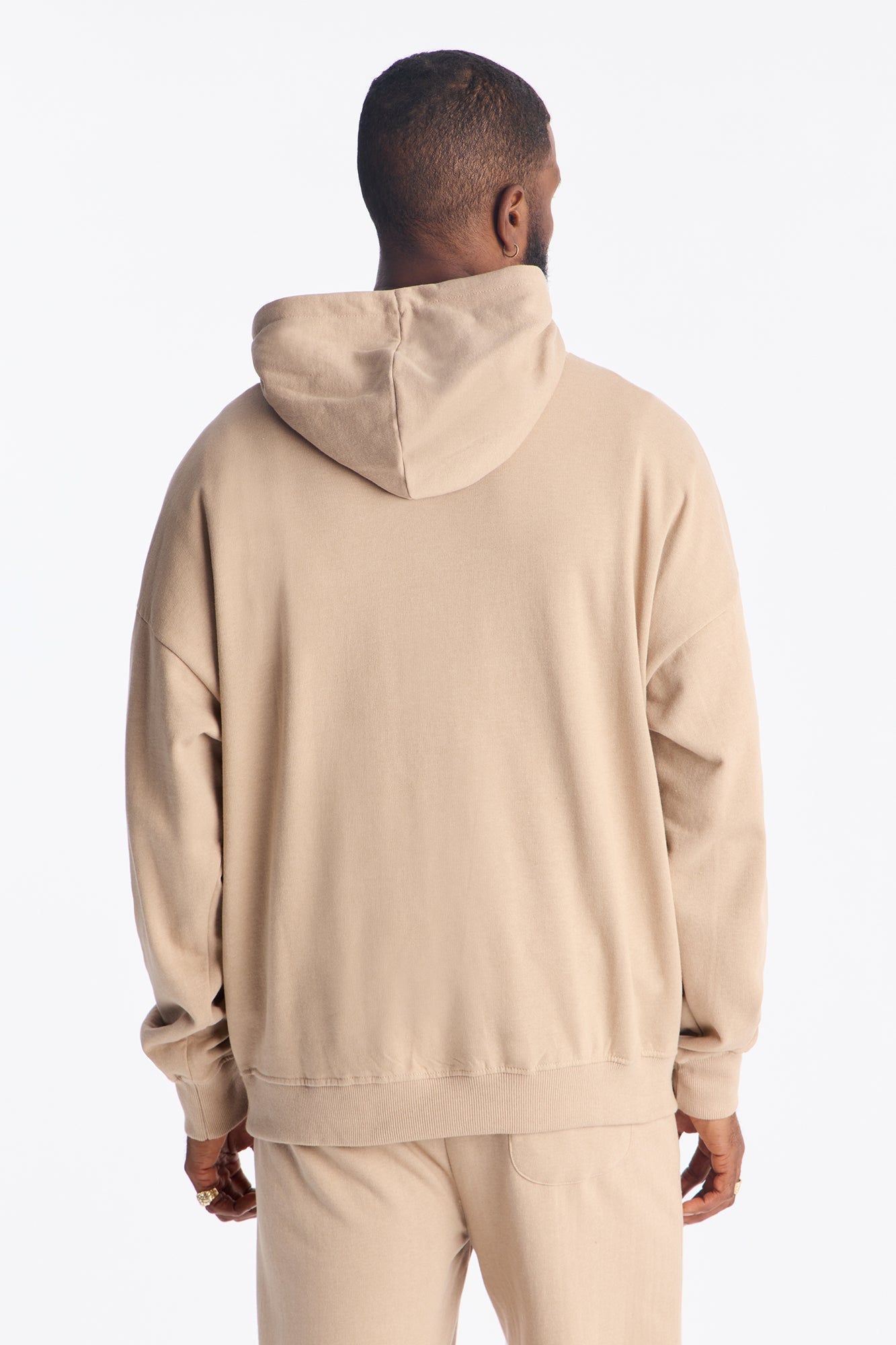 Lost Angeles Embroidered Hoodie - Tan