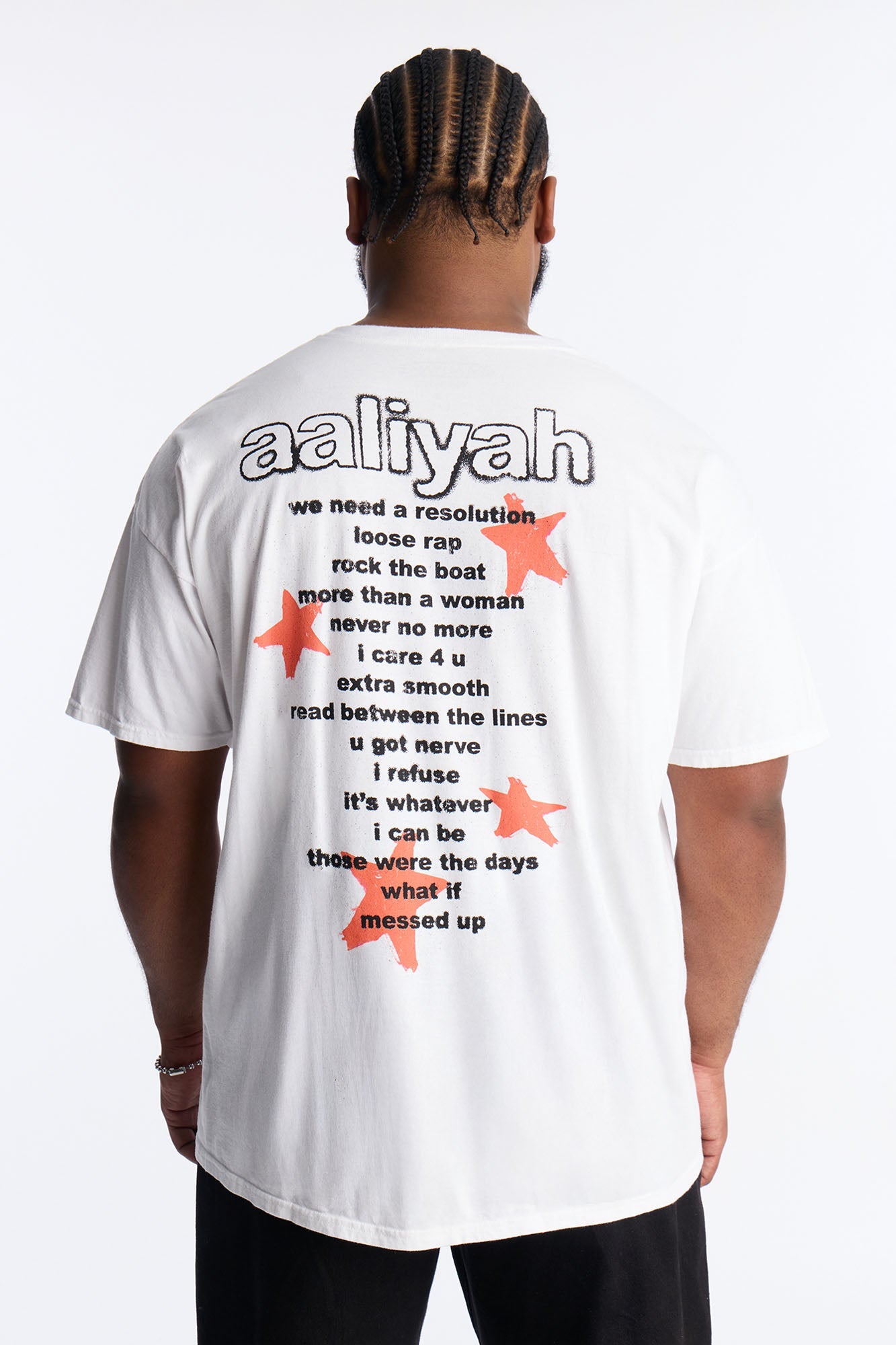 Aaliyah Rock The Boat Boxy Short Sleeve Tee - White