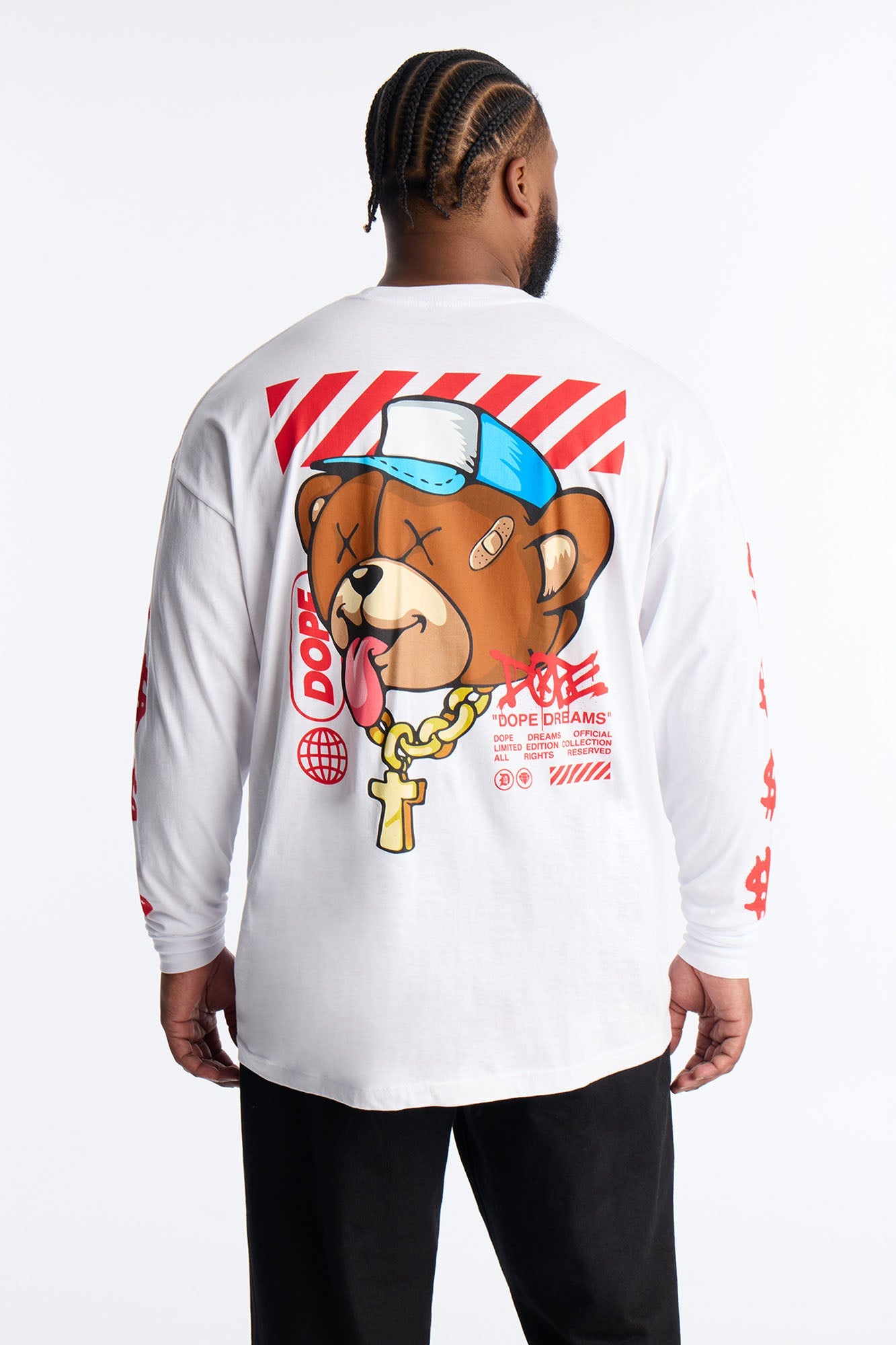 Dope Bear Activities Long Sleeve Tee - White