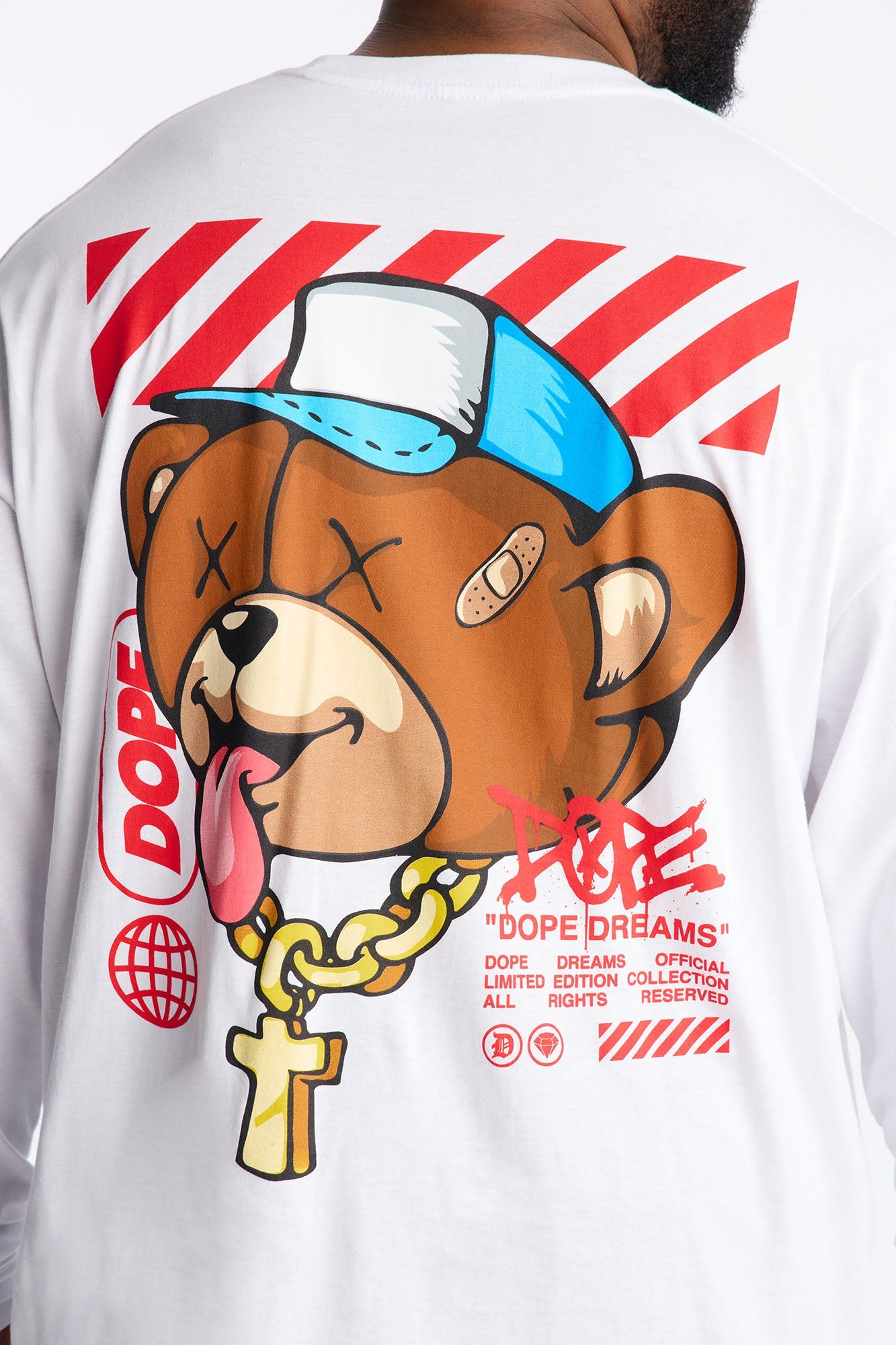 Dope Bear Activities Long Sleeve Tee - White