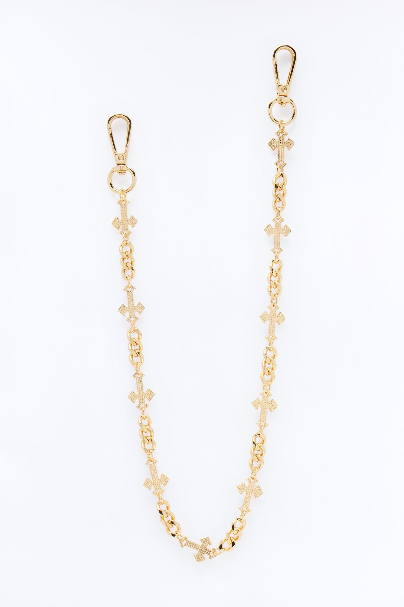 Cross Linked Charm Pant Chain - Gold