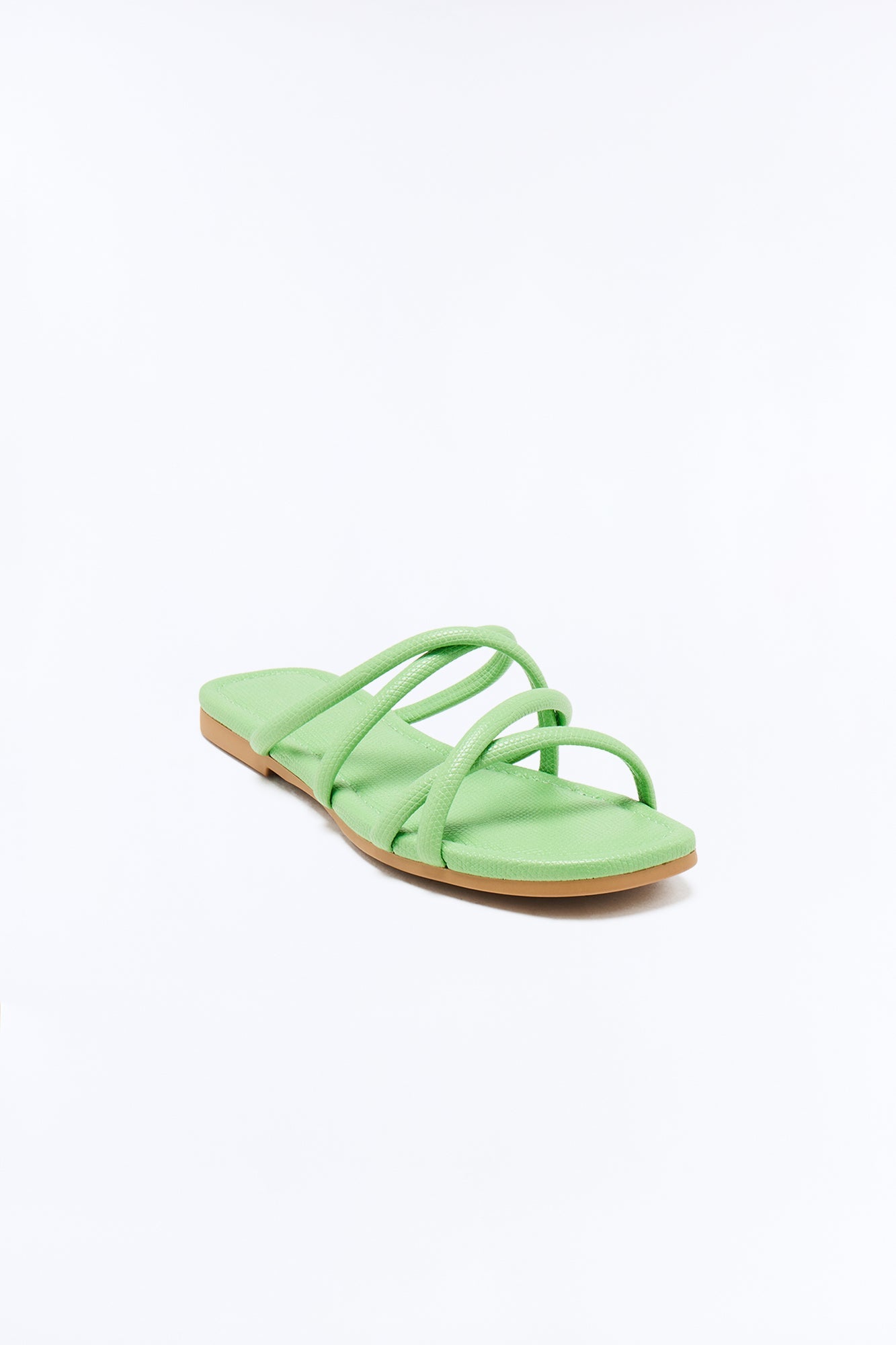 Terron Strappy Slides - Green