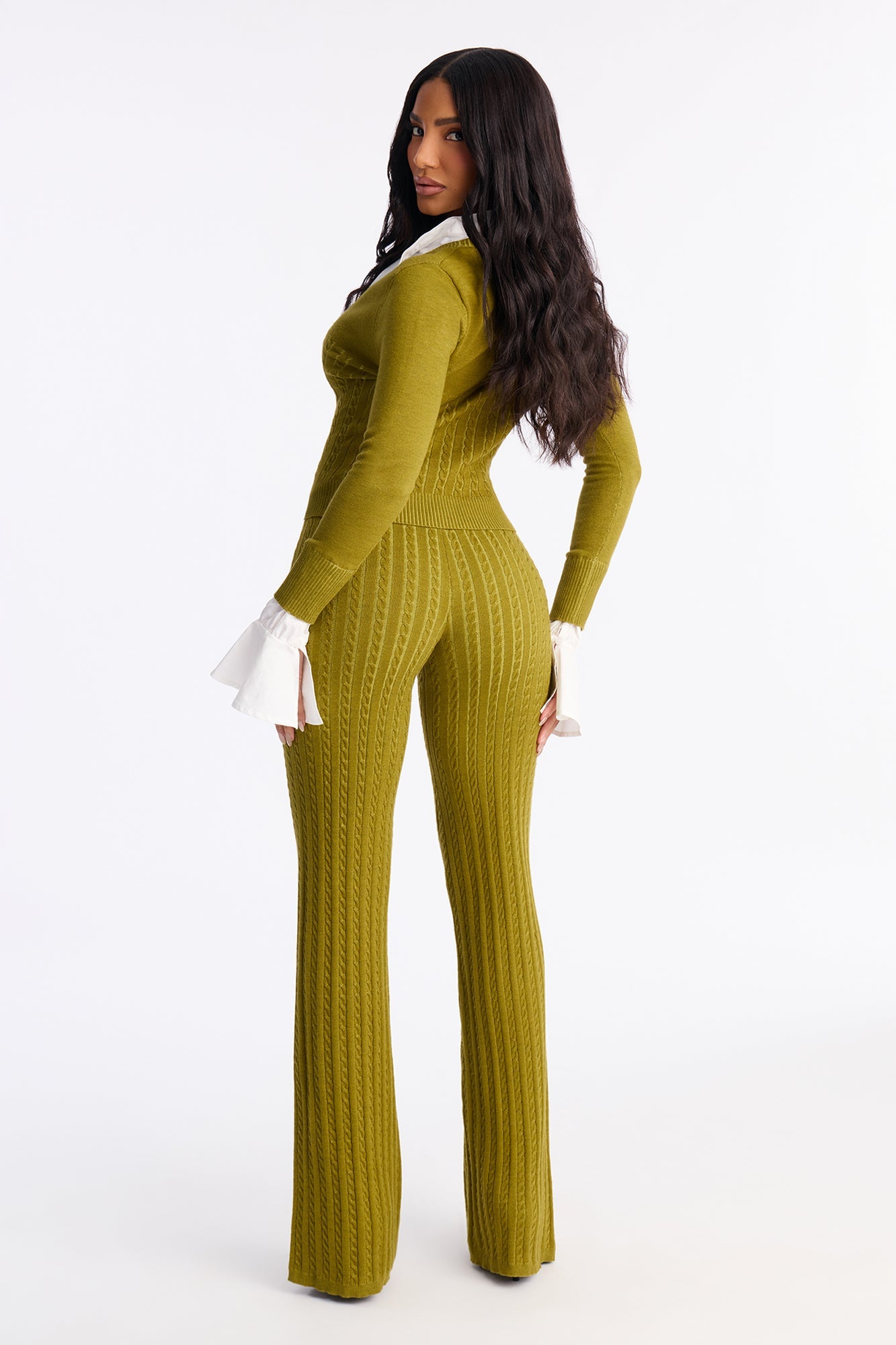 Dinah Sweater Pant Set - Olive