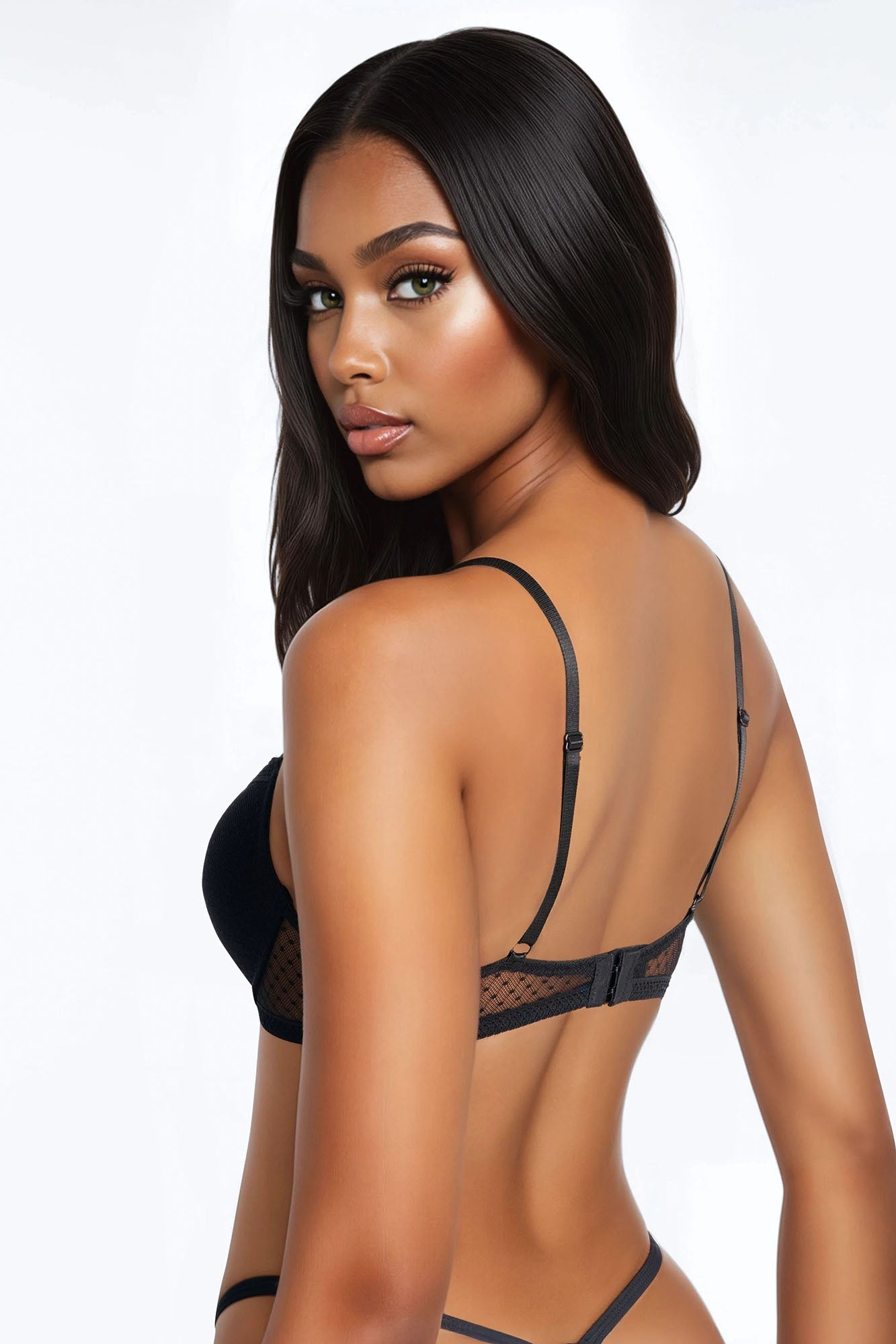 Classy And Sassy Push Up Bra - Black
