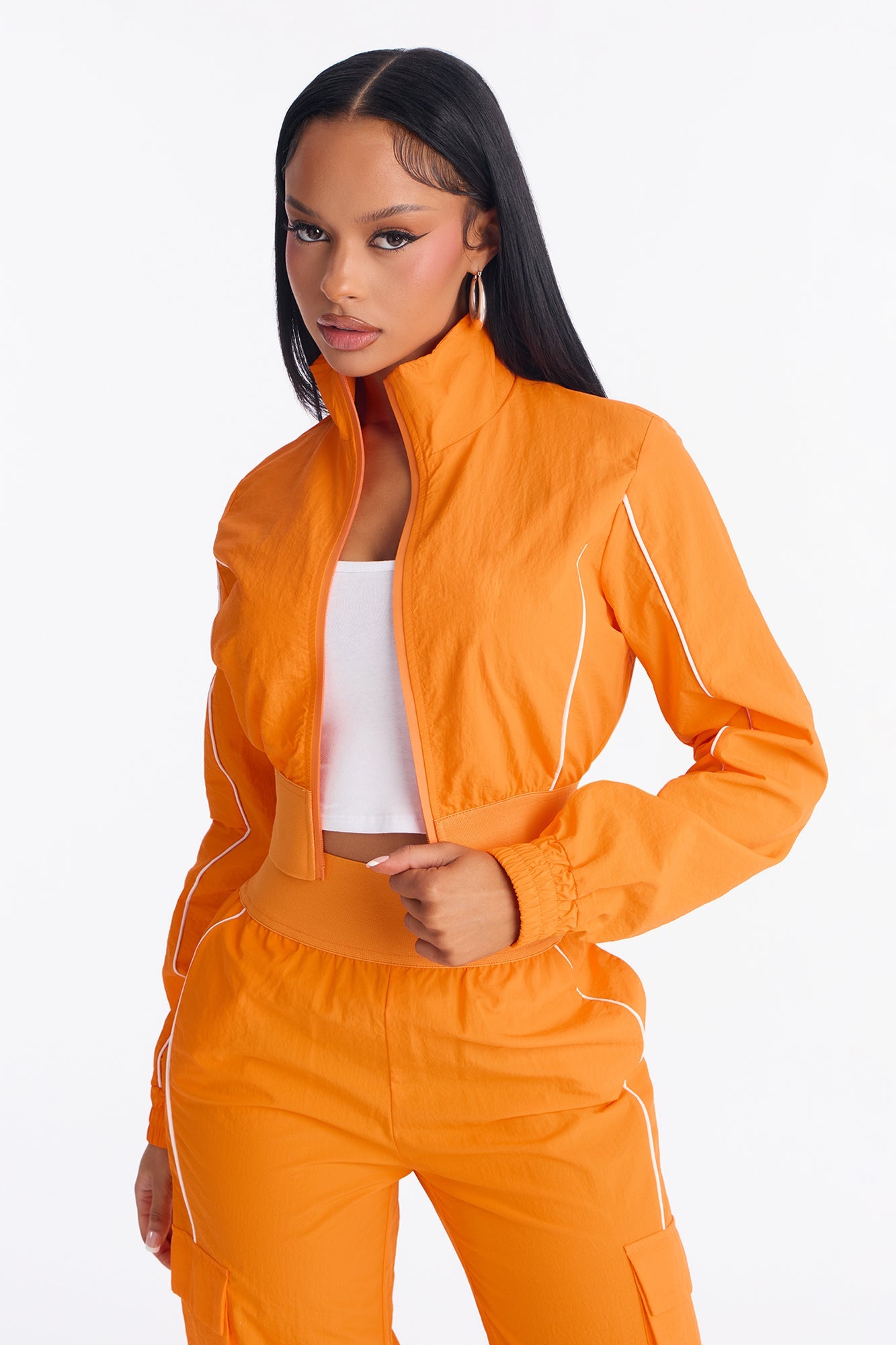 Steal The Moment Windbreaker Pant Set - Orange